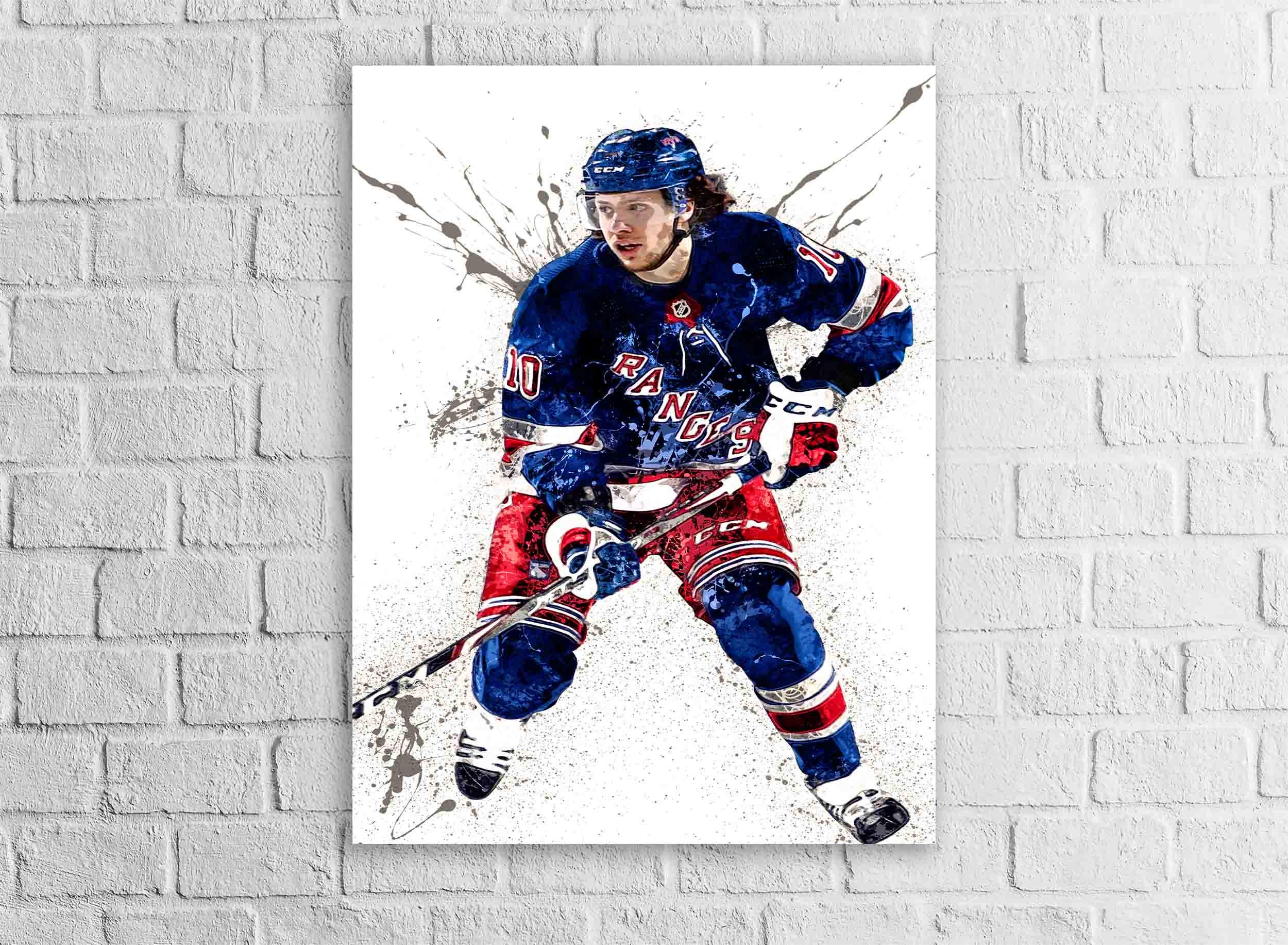 Artemi Panarin Poster, New York Rangers, Gallery Canvas Wrap or Museum-Quality Poster, Man Cave, Kids room, Office