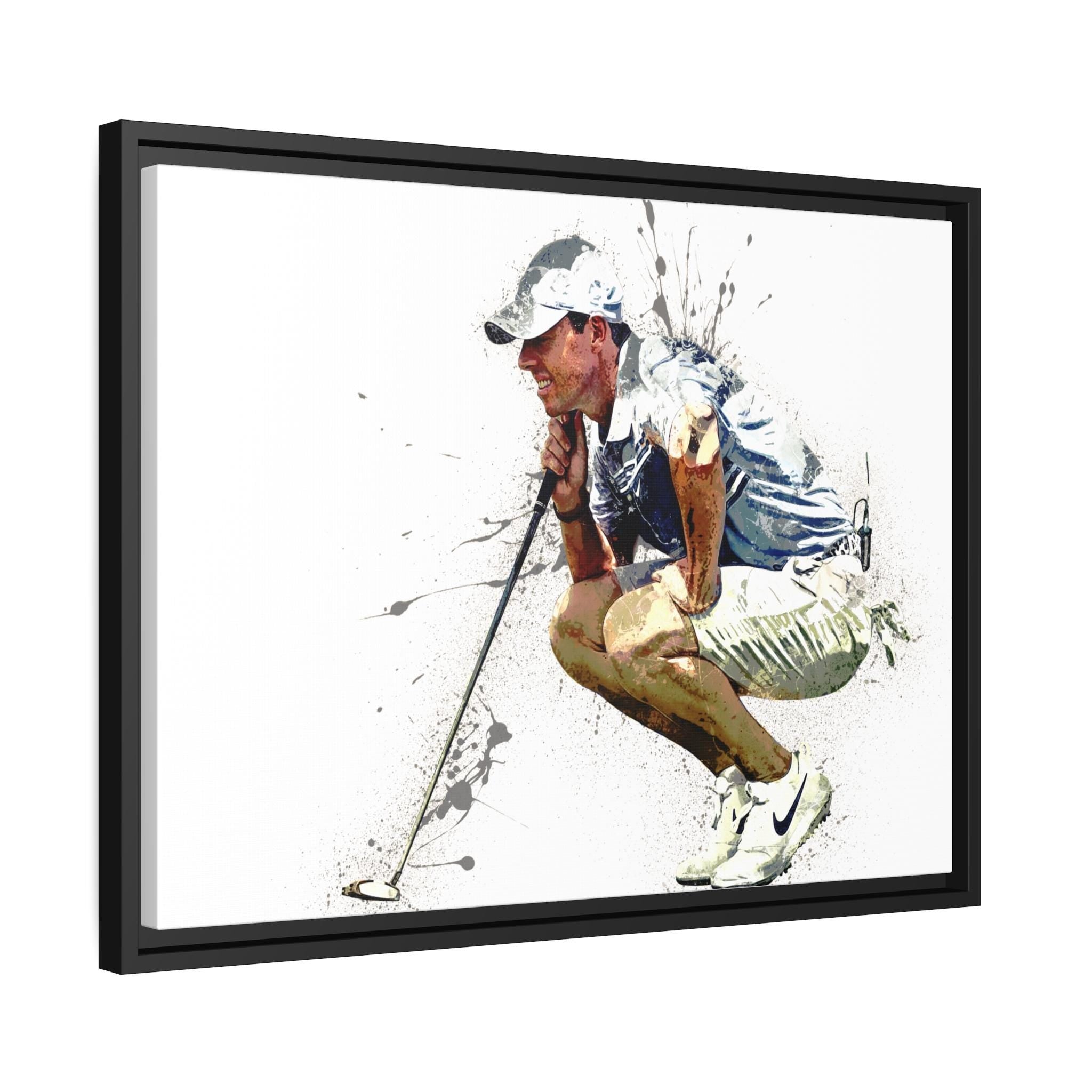 Rory McIlroy Poster, PGA, Gallery Canvas Wrap or Museum-Quality Poster, Wall Decor, Man Cave, Kids room, Office