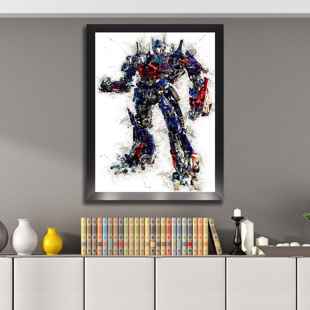 Optimus Prime Poster, Transformers, Gallery Canvas Wrap or Museum-Quality Poster Print, Fine Art, Man Cave, Office or Kids Room