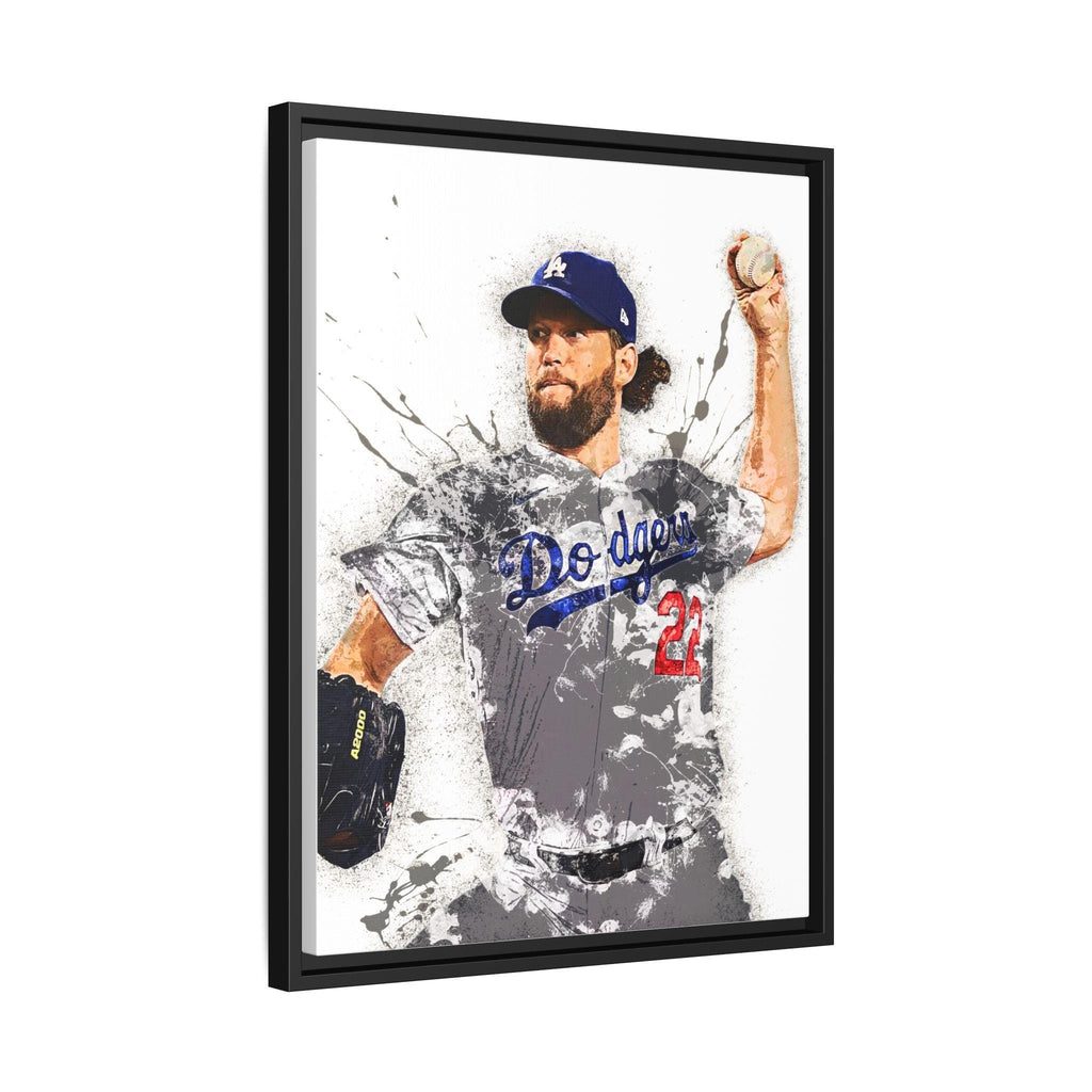 Clayton Kershaw Poster, Los Angeles Dodgers, Gallery Canvas Wrap, Fine Art Quality, Wall Decor for Man Cave, Kids room, Dorm Room