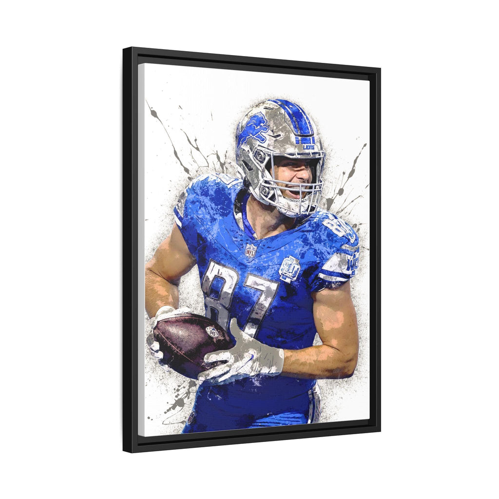 Sam LaPorta Poster, Detroit Lions, Gallery Canvas Wrap, Museum-Quality Poster, Wall Art, Man Cave, Kids room, Office