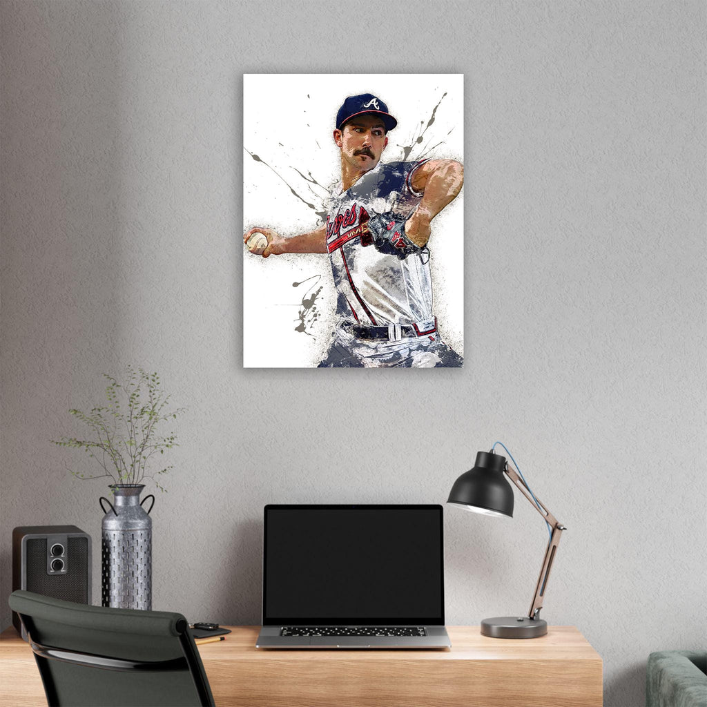 Spencer Strider Poster, Atlanta Braves, Gallery Canvas Wrap, Fine Art, Wall Decor for Man Cave, Kids room, Dorm Room