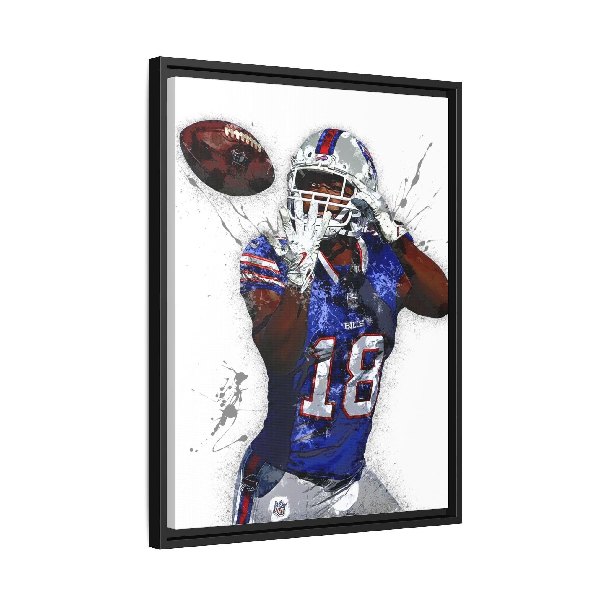 Amari Cooper Poster, Buffalo Bills, Gallery Canvas Wrap or Museum-Quality Poster, Fine Art, Wall Decor, Man Cave, Kids room