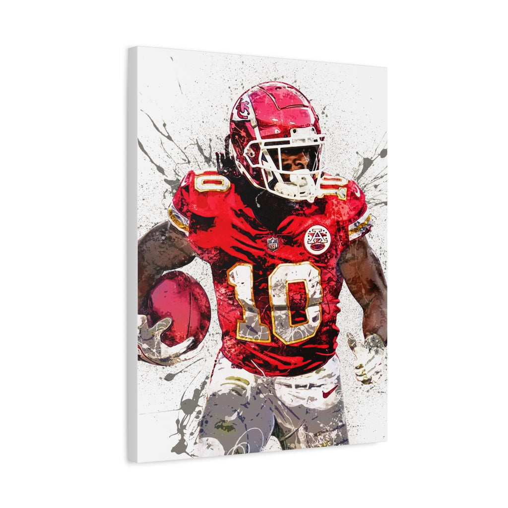 Isiah Pacheco Poster, Kansas City Chiefs, Gallery Canvas Wrap or Museum-Quality Poster, Fine Art, Man Cave, Kids room