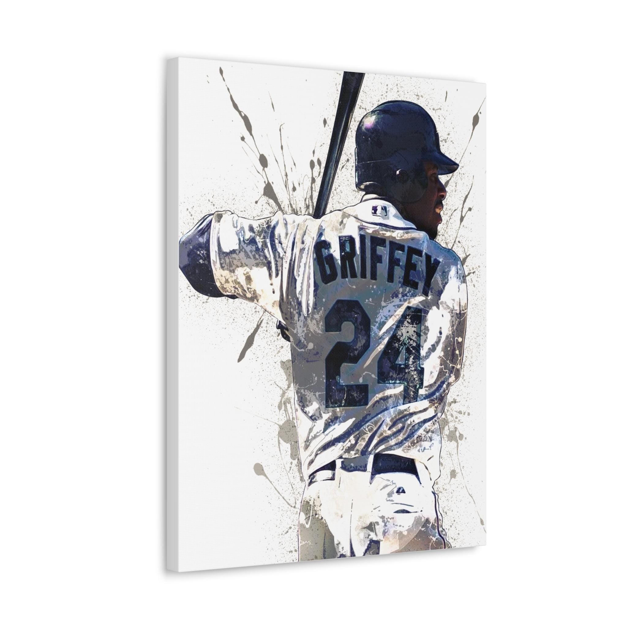 Ken Griffey Jr Poster, Seattle Mariners, Gallery Canvas Wrap or Premium Poster Print, Man Cave, Kids room, Office, Dorm Room