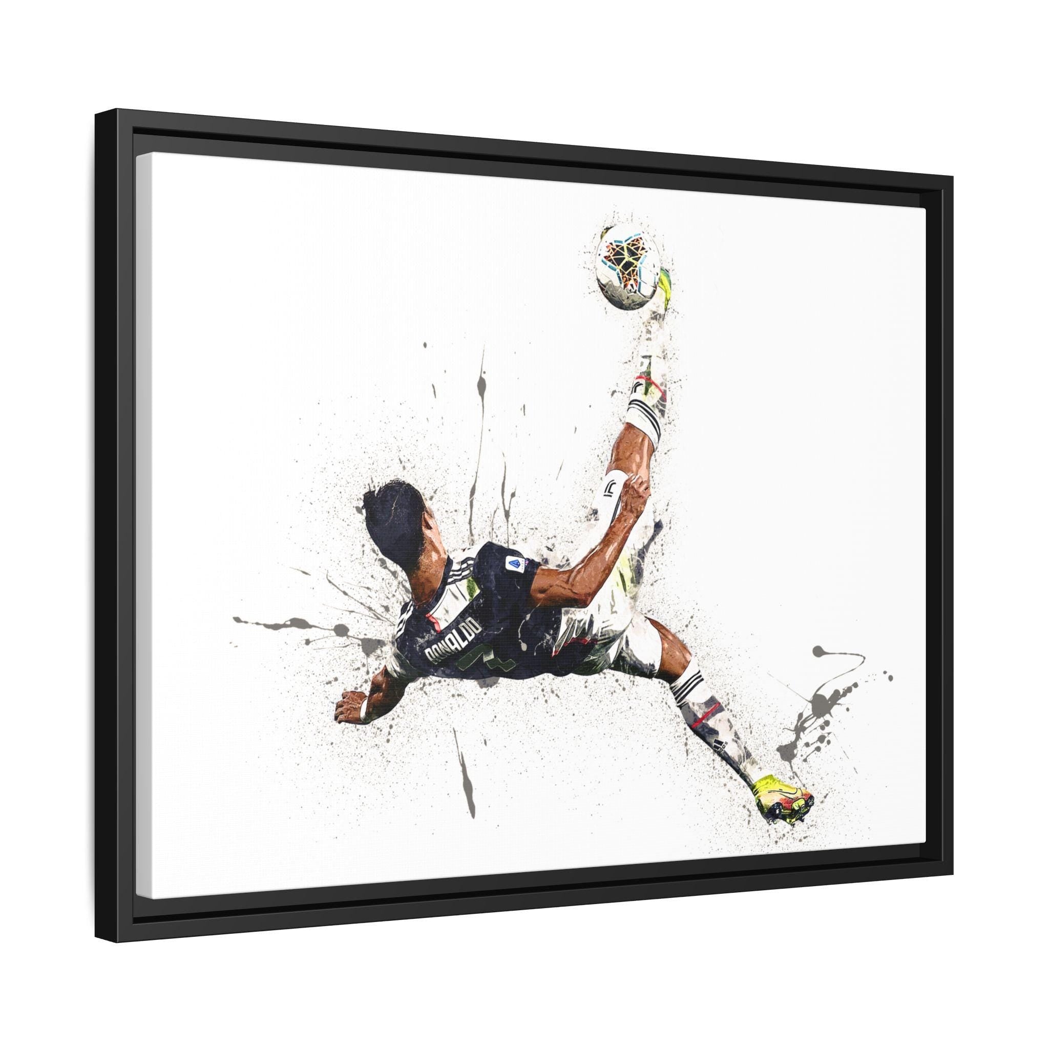 Cristiano Ronaldo, "Iconic Bicycle Kick", Gallery Canvas Wrap or Museum-Quality Poster, Wall Decor, Man Cave, Kids room, Office