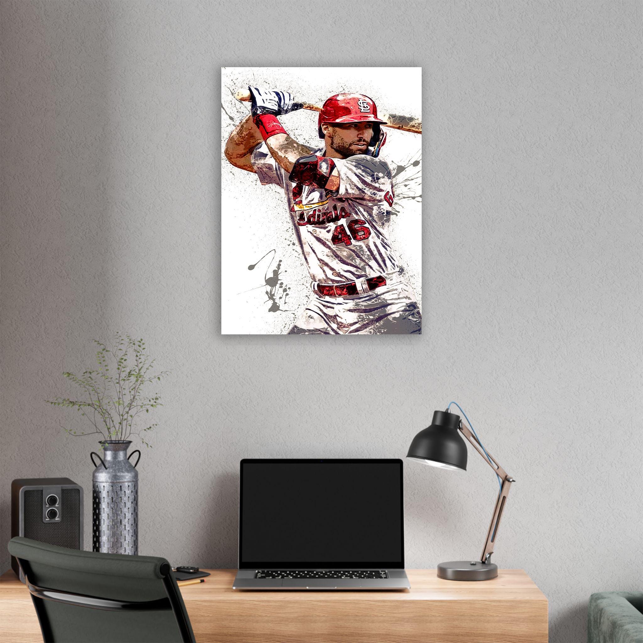 Paul Goldschmidt Poster, St. Louis Cardinals, Gallery Canvas Wrap or Museum-Quality Poster, Man Cave, Kids room, Dorm Room, Kids Room