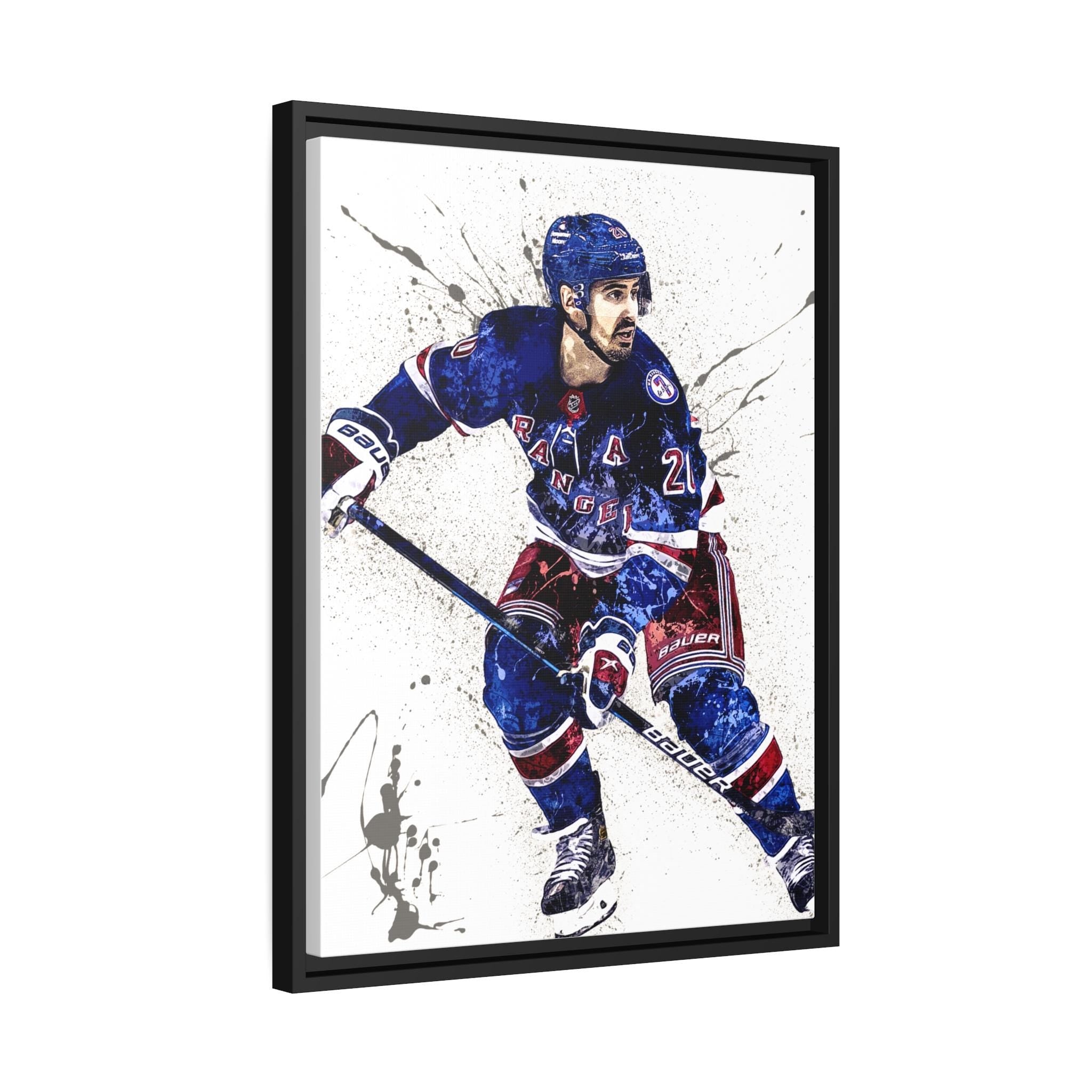 Chris Kreider Poster, New York Rangers, Gallery Canvas Wrap or Museum-Quality Poster, Man Cave, Kids room, Office