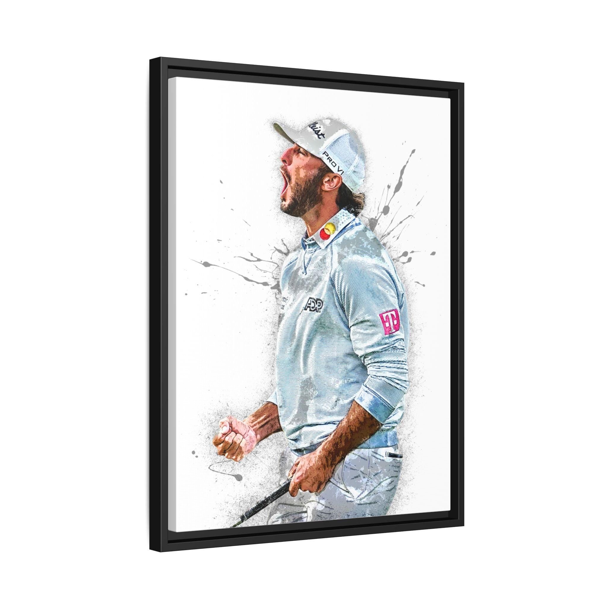 Max Homa Poster, Masters, Gallery Canvas Wrap or Museum-Quality Poster, Wall Decor, Man Cave, Kids room, Office