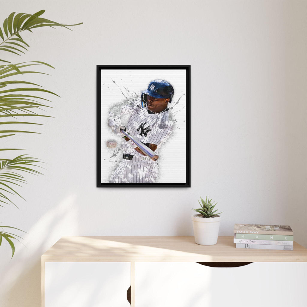 Jazz Chisholm Jr. Poster, NY Yankees, Gallery Canvas Wrap or Museum-Quality Poster Print, Fine Art, Man Cave, Office or Dorm Room