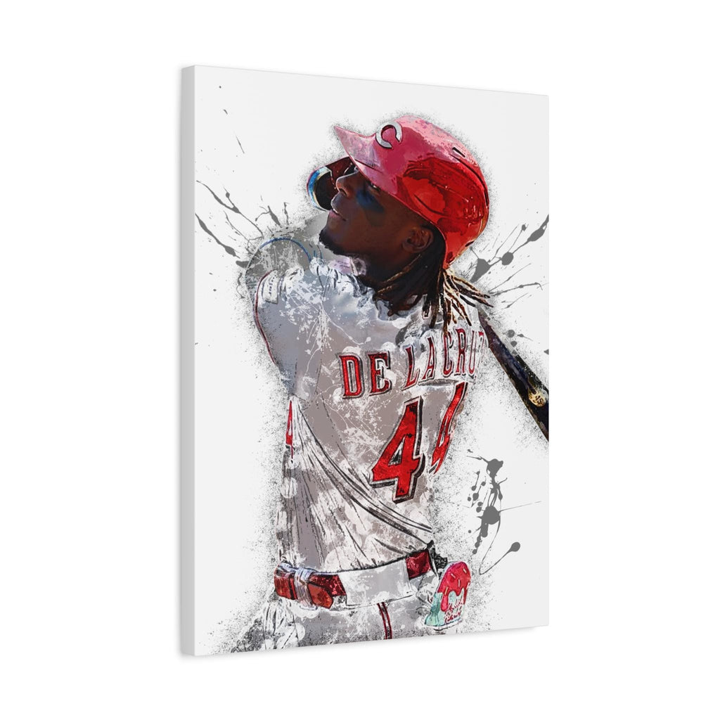 Elly De La Cruz Poster, Cincinnati Reds, Gallery Canvas Wrap or Museum-Quality Poster, Man Cave, Kids room, Office