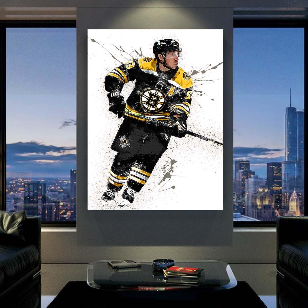 Brad Marchand Poster, Boston Bruins, Gallery Canvas Wrap or Museum-Quality Poster, Man Cave, Kids room, Office