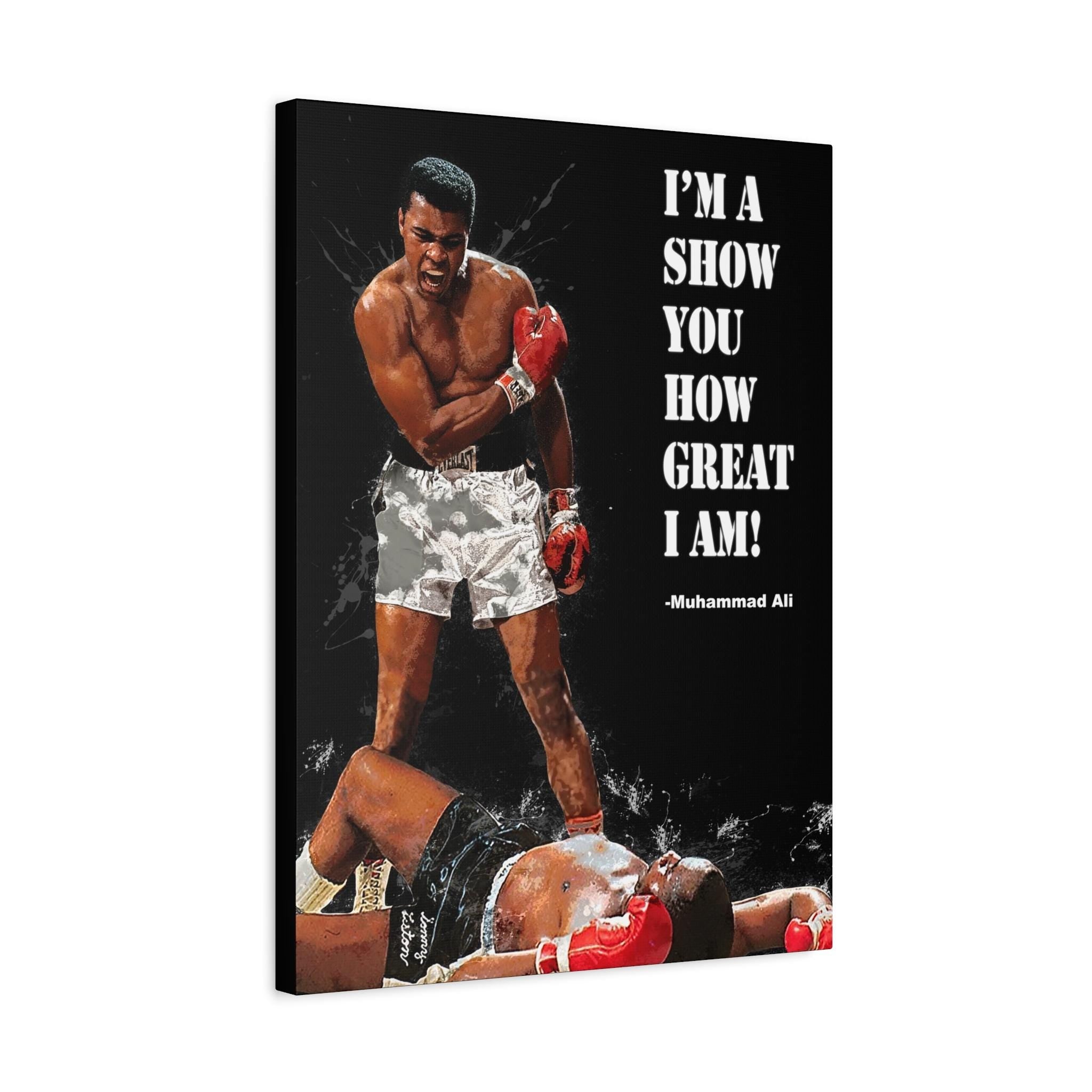 Muhammad Ali Poster, Quote, Gallery Canvas Wrap or Premium Poster, Gym Room, Fine Art Quality, Man Cave, Kids room