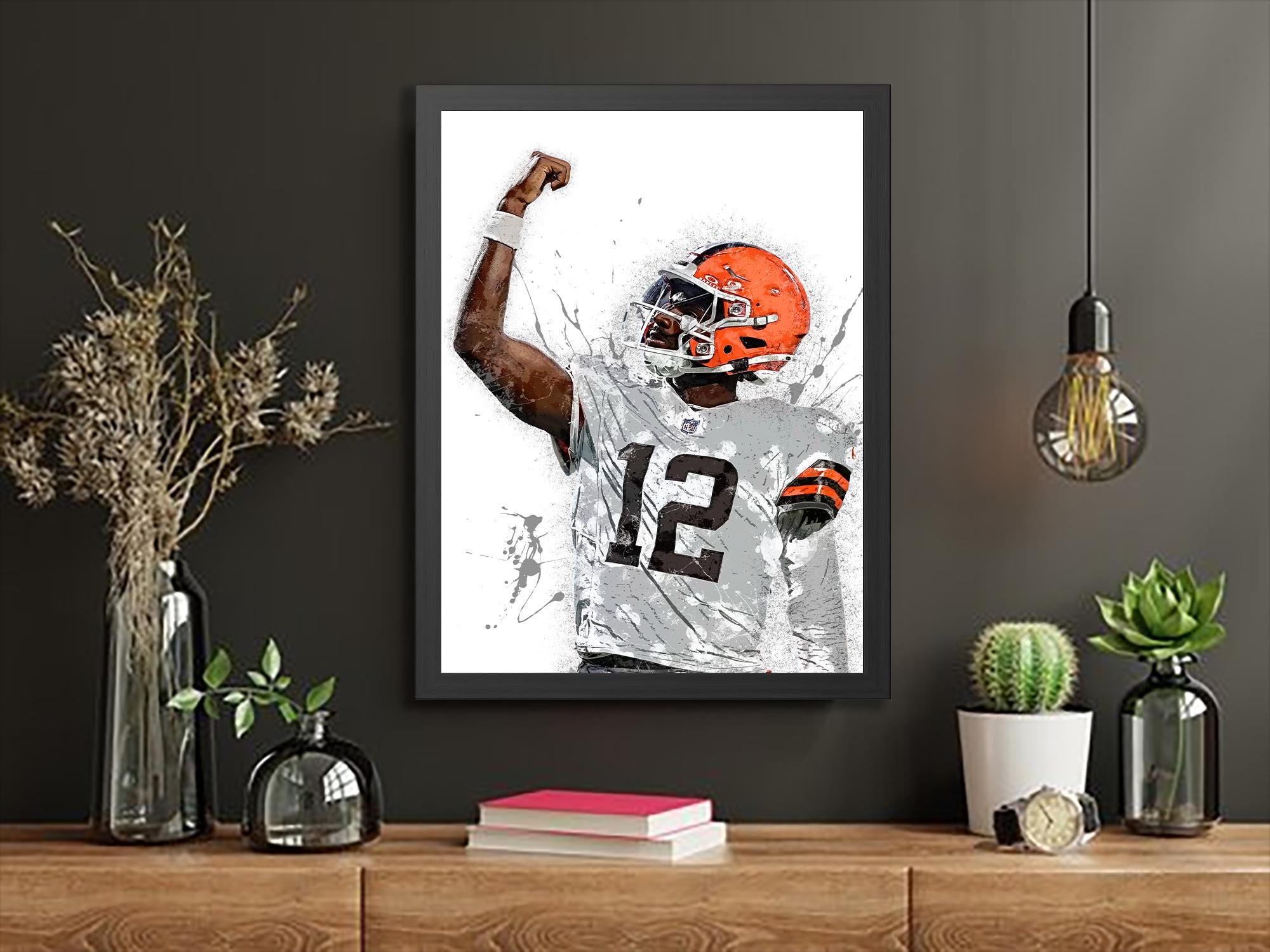 Shedeur Sanders Poster, Cleveland Browns, Gallery Canvas Wrap: Man Cave, Kids room, Office Wall Art