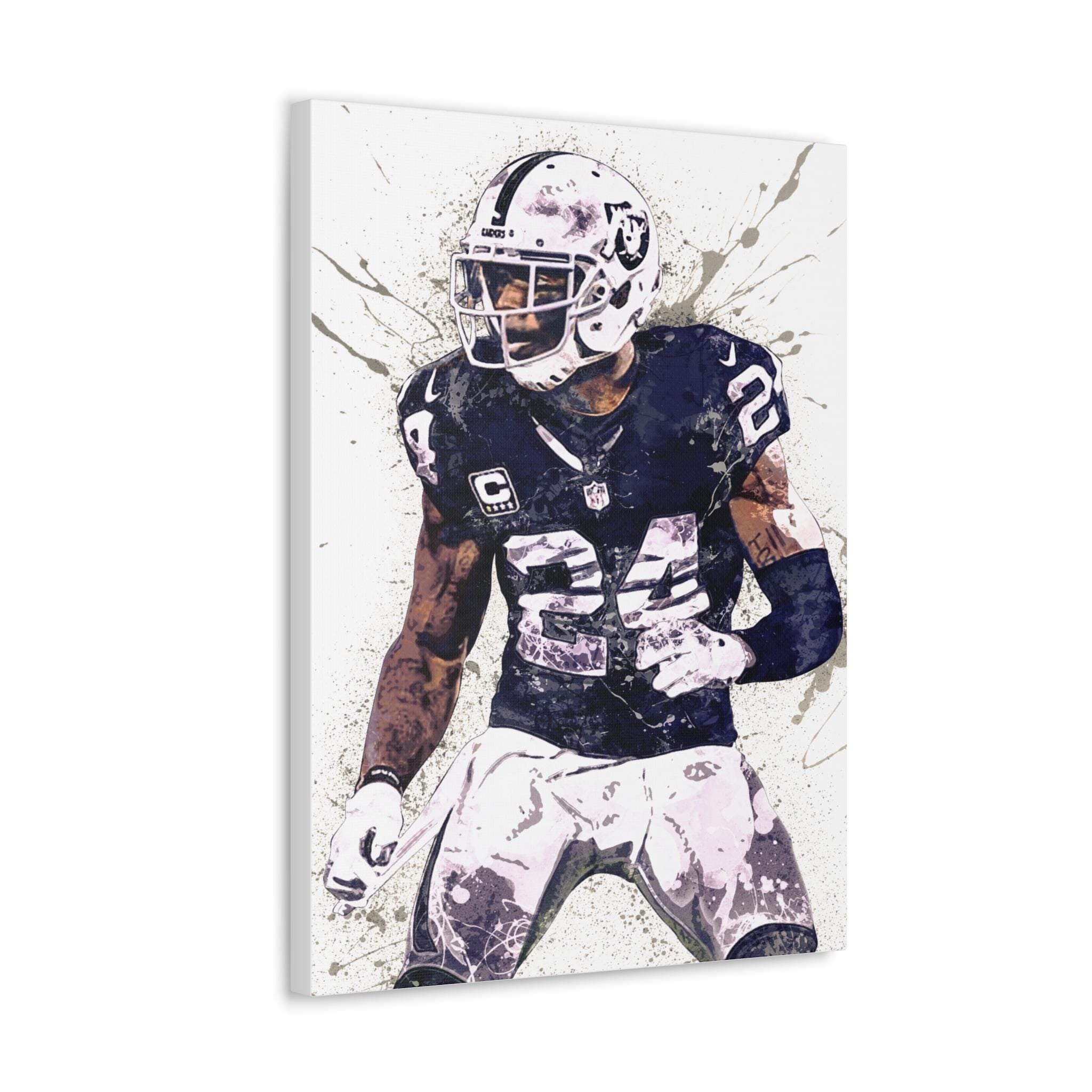 Charles Woodson Poster, Las Vegas Raiders, Gallery Canvas Wrap or Premium Poster, Fine Art, Man Cave, Kids room, Office