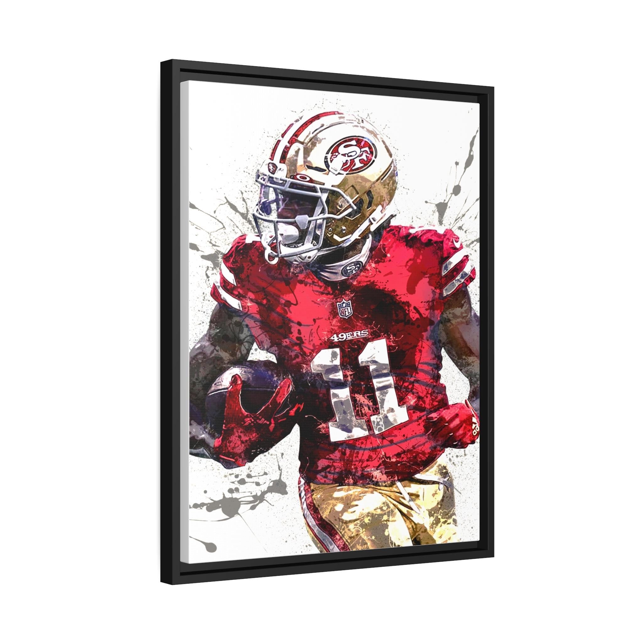 Brandon Aiyuk Poster, San Francisco 49ers, Gallery Canvas Wrap or Museum-Quality Poster, Fine Art, Wall Decor for Man Cave, Kids room, Dorm