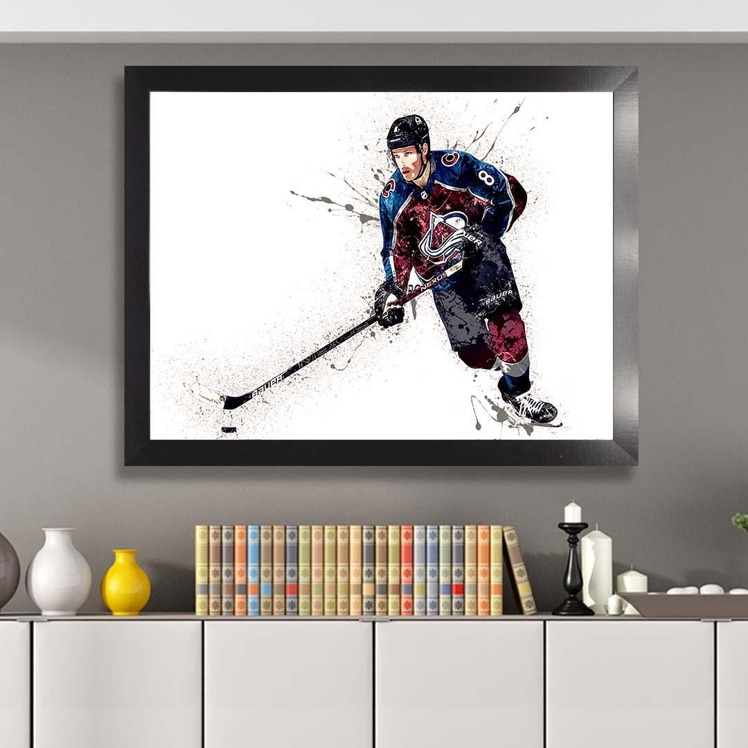 Cale Makar - Colorado Avalanche Poster, Gallery Canvas Wrap: Sports Art for Man Cave