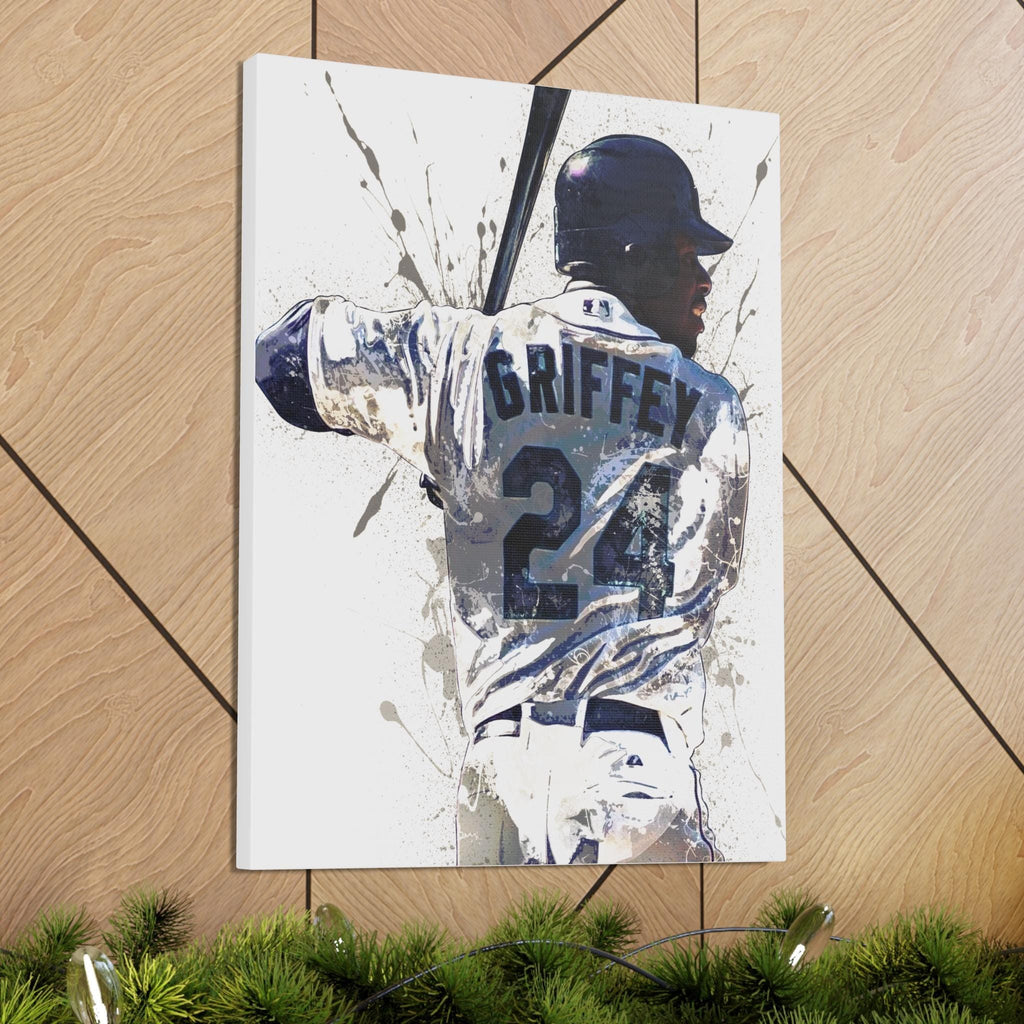 Ken Griffey Jr Poster, Seattle Mariners, Gallery Canvas Wrap or Premium Poster Print, Man Cave, Kids room, Office, Dorm Room