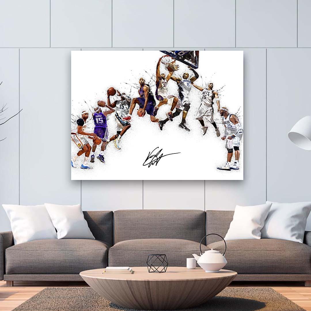 Vince Carter Poster, "Through the Years Series" Toronto Raptors, Gallery Canvas Wrap or Poster Man Cave, Kids room, Dorm Room