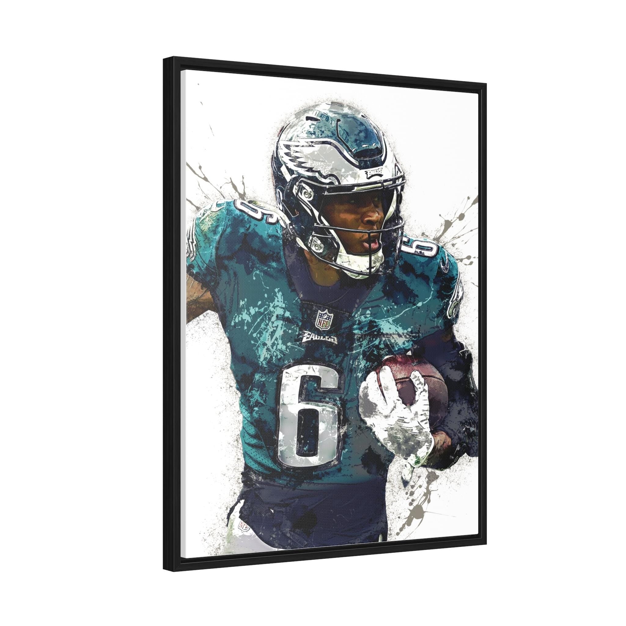 DeVonta Smith Eagles Poster: Philadelphia Football Art, Man Cave Decor