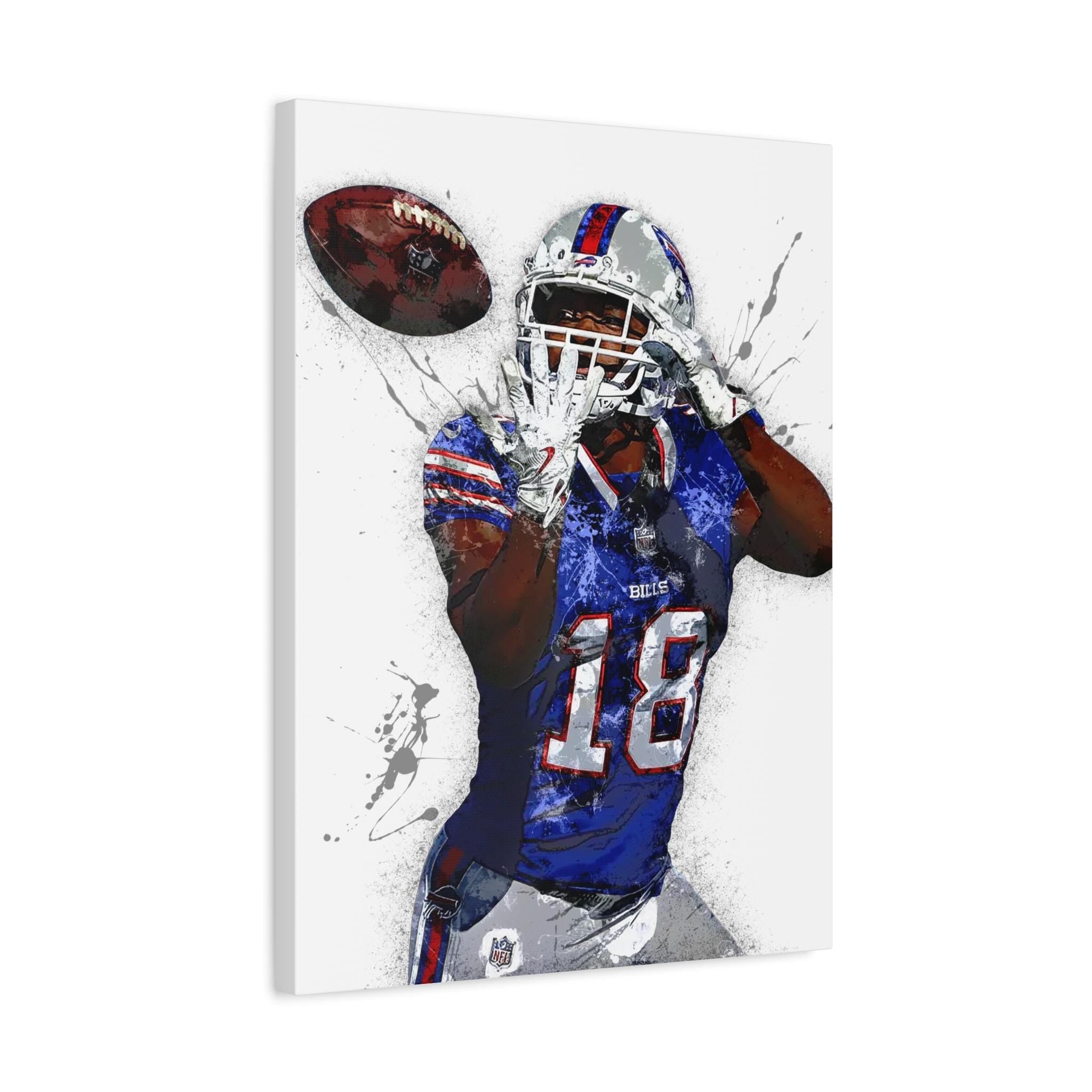 Amari Cooper Poster, Buffalo Bills, Gallery Canvas Wrap or Museum-Quality Poster, Fine Art, Wall Decor, Man Cave, Kids room
