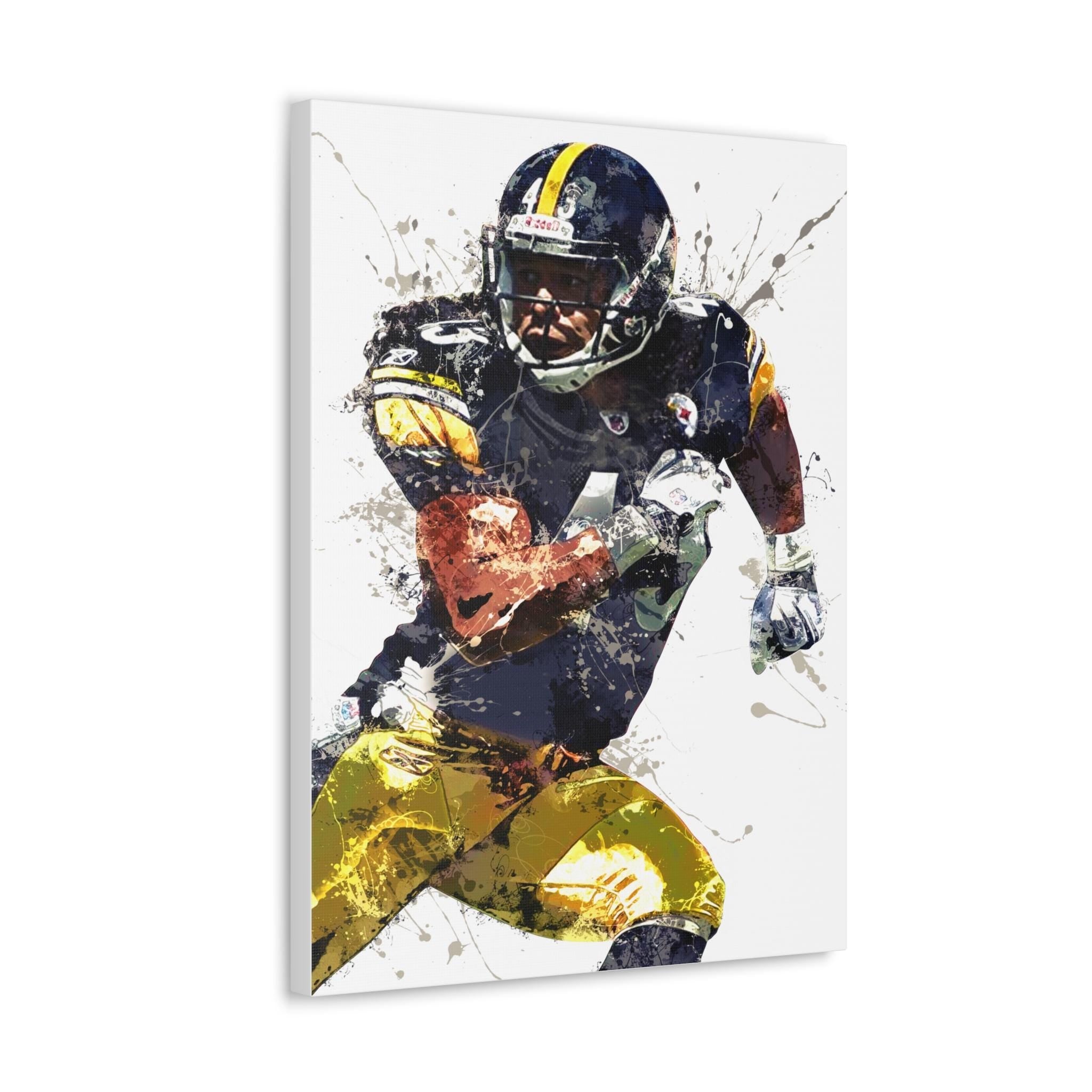 Troy Polamalu Poster, Pittsburgh Steelers, Gallery Canvas Wrap or Museum-Quality Poster, Fine Art, Wall Decor for Man Cave, Kids room, Dorm