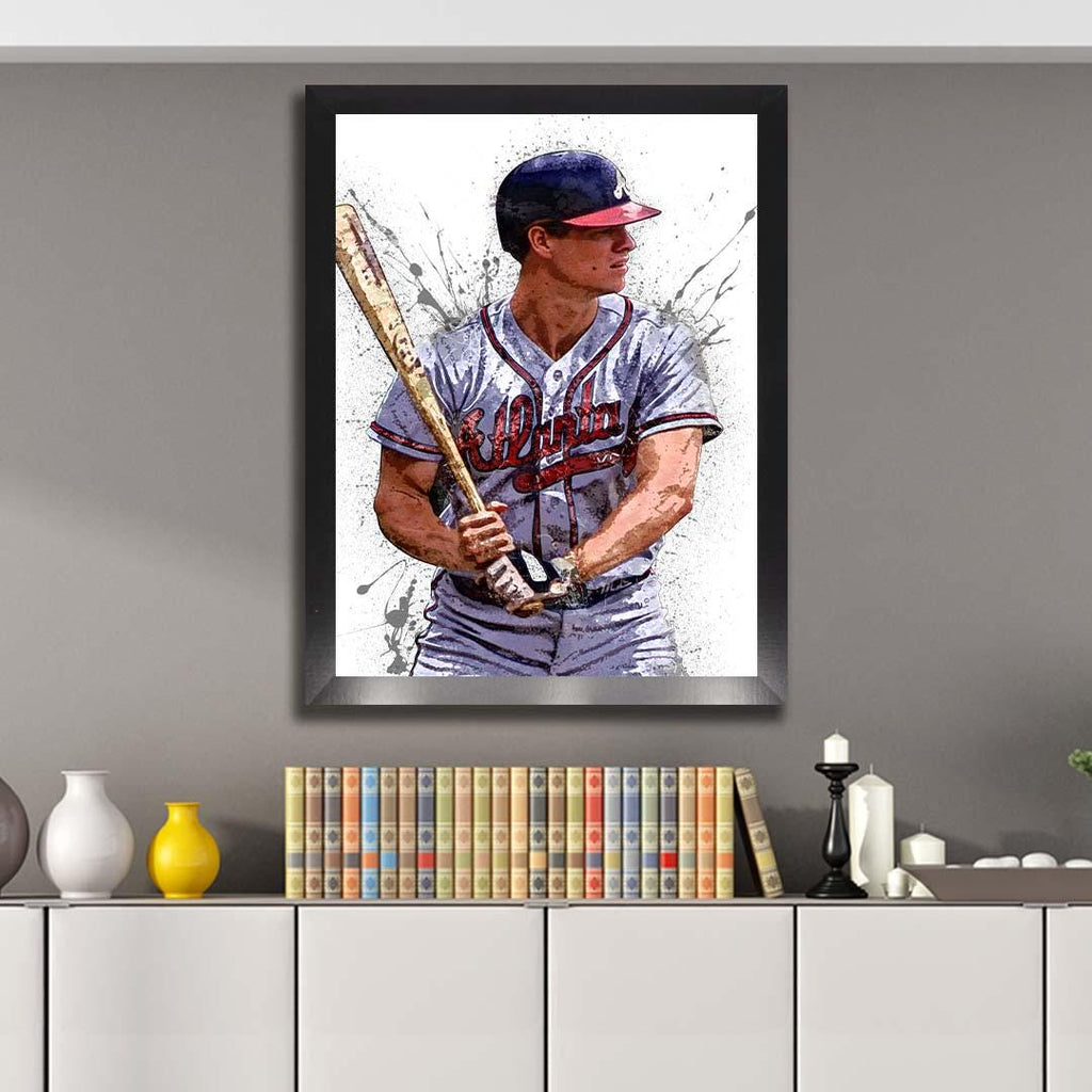 Dale Murphy Poster, Atlanta Braves, Gallery Canvas Wrap, Fine Art, Wall Decor for Man Cave, Kids room, Dorm Room