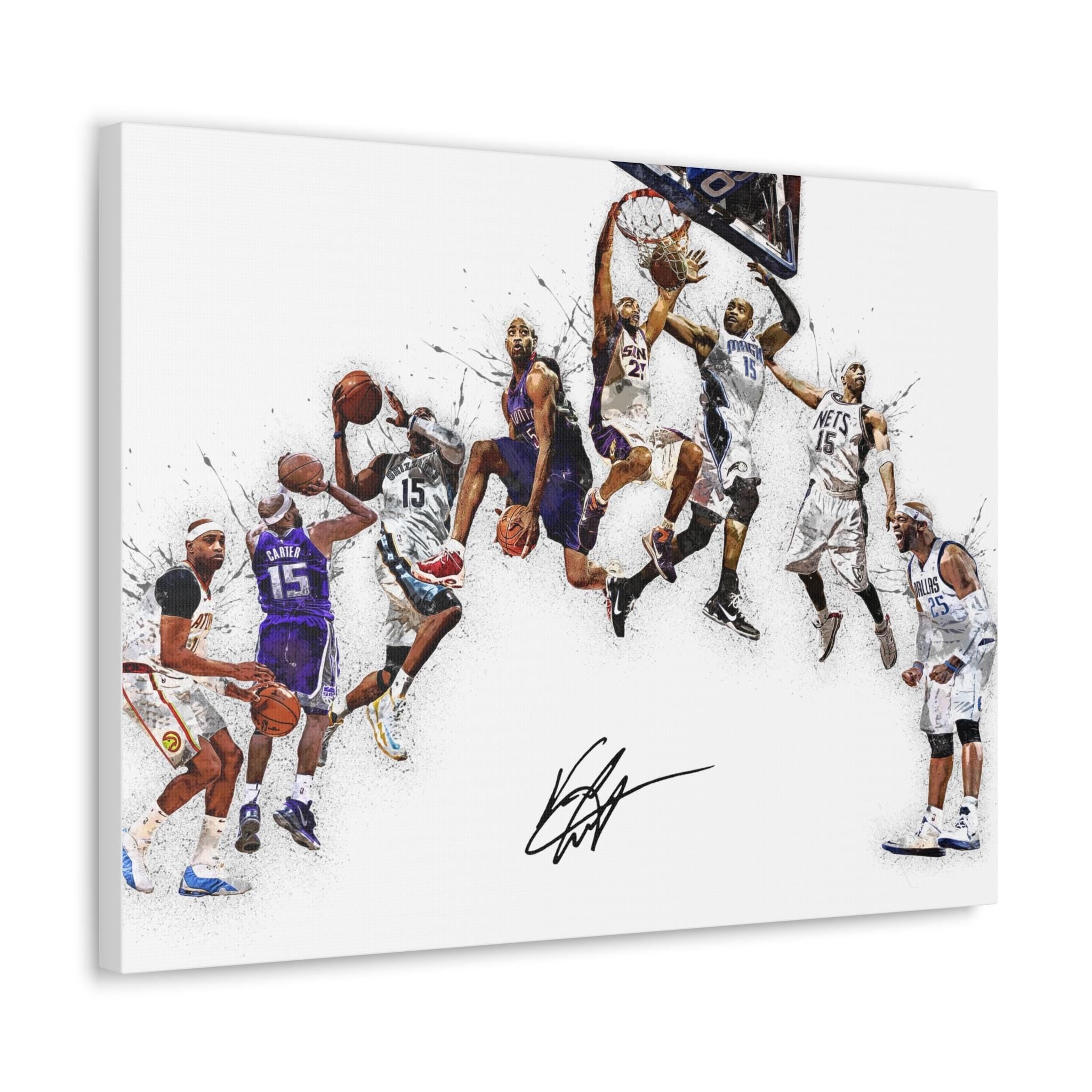 Vince Carter Poster, "Through the Years Series" Toronto Raptors, Gallery Canvas Wrap or Poster Man Cave, Kids room, Dorm Room