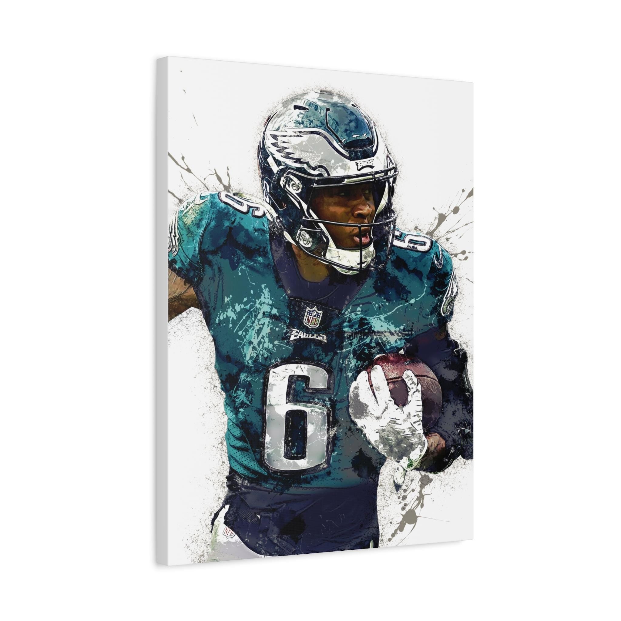 DeVonta Smith Eagles Poster: Philadelphia Football Art, Man Cave Decor