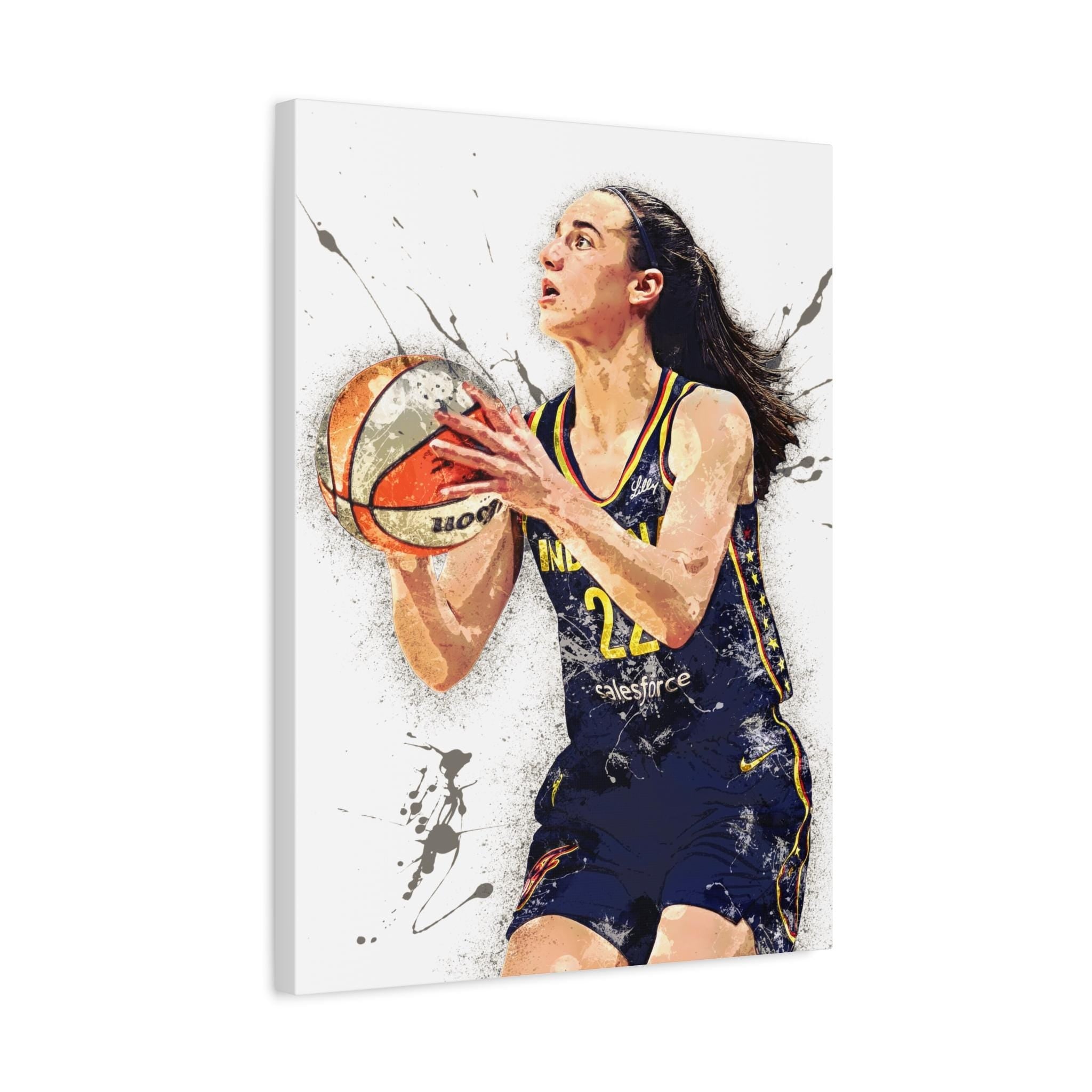 Caitlin Clark, Indiana Fever, Gallery Canvas Wrap or Museum-Quality Poster Print, Fine Art, Man Cave, Office or Dorm Room