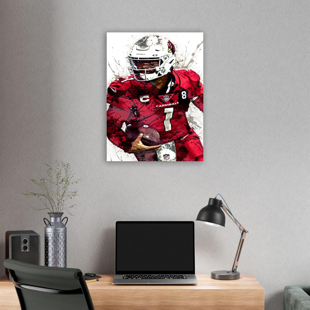Kyler Murray Poster, Arizona Cardinals, Gallery Canvas Wrap or Museum-Quality Poster, Fine Art, Wall Decor for Man Cave, Kids room