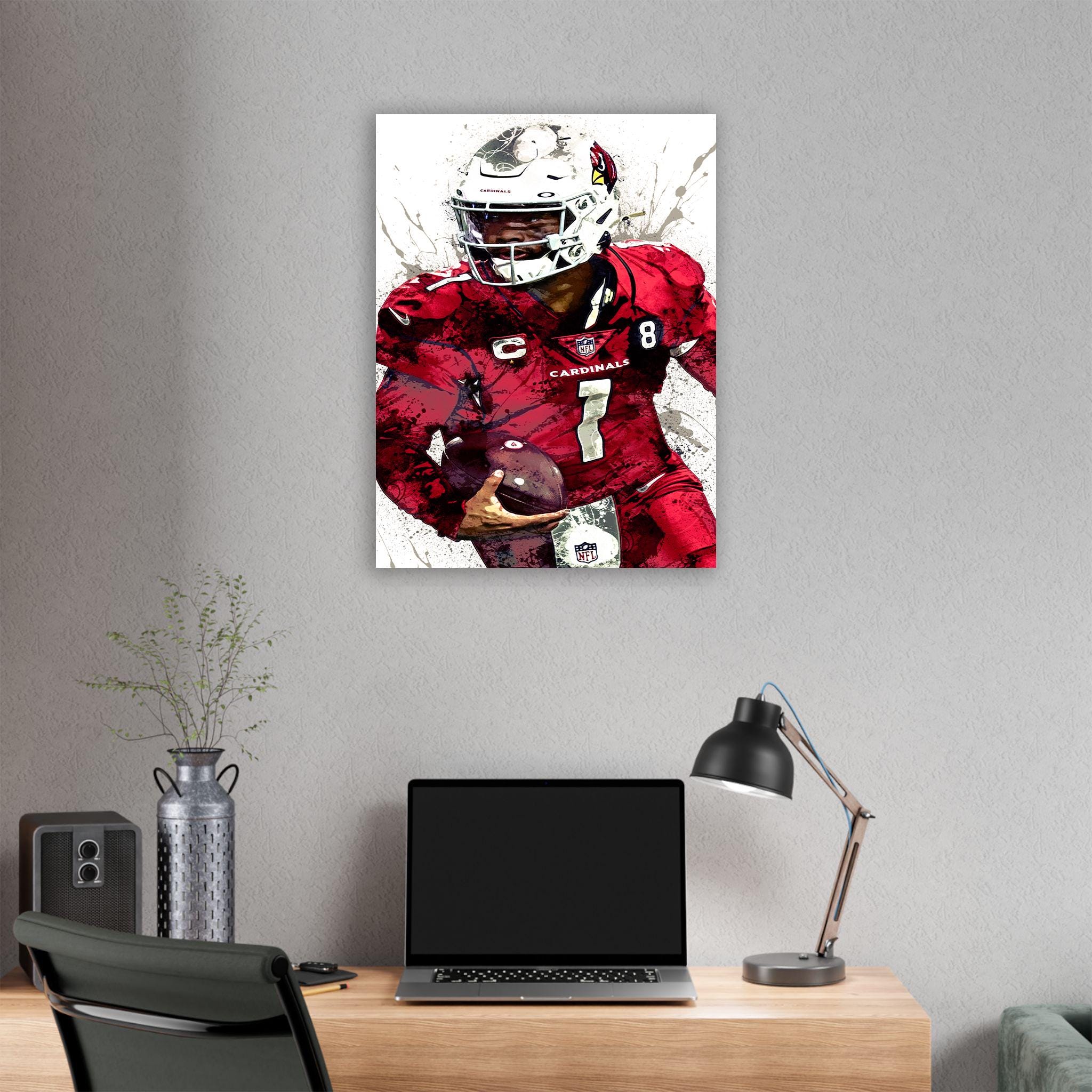 Kyler Murray Poster, Arizona Cardinals, Gallery Canvas Wrap or Museum-Quality Poster, Fine Art, Wall Decor for Man Cave, Kids room