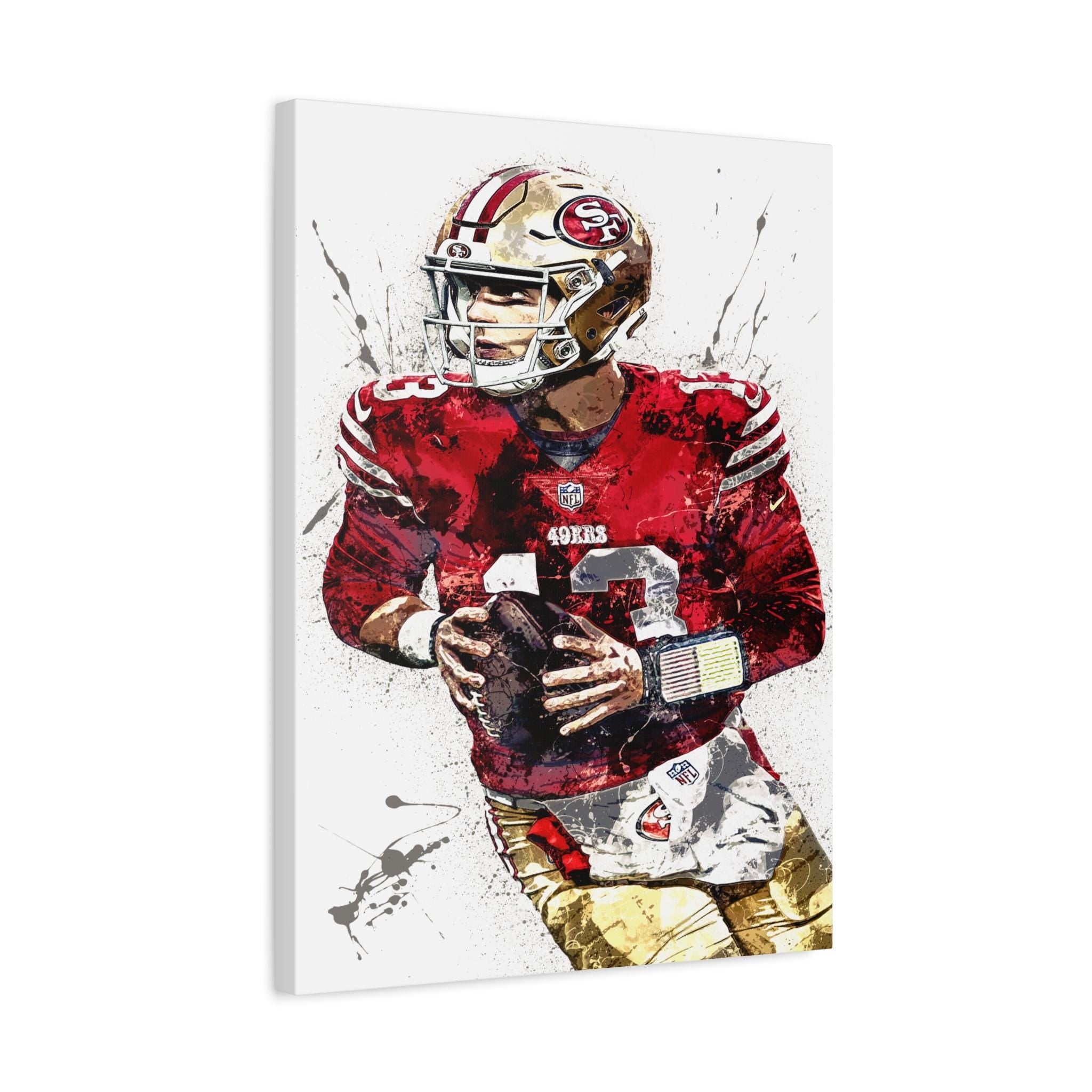 Brock Purdy, San Francisco 49ers, Gallery Canvas Wrap or Museum-Quality Poster, Fine Art, Wall Decor for Man Cave, Kids room, Dorm