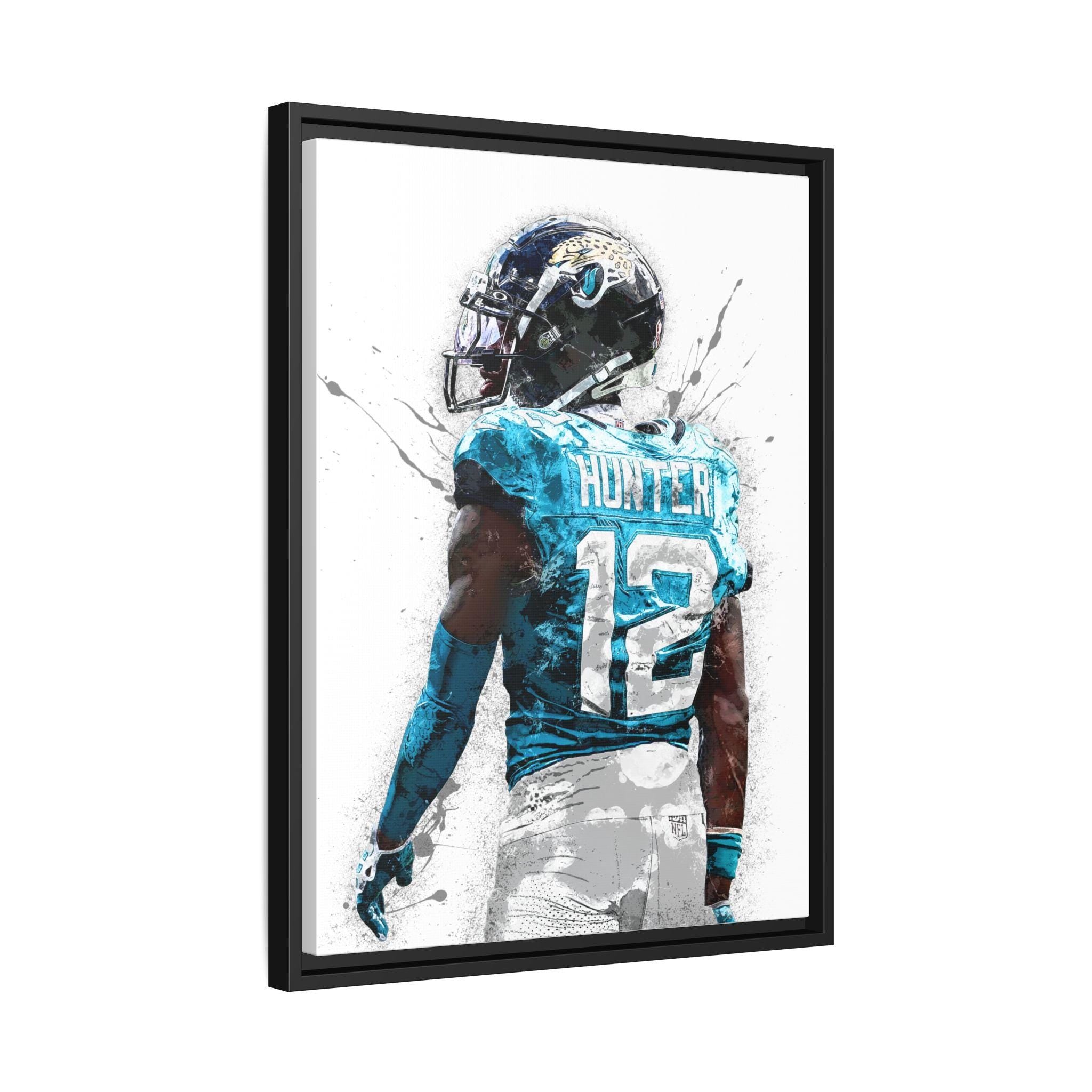 Travis Hunter Poster, Jacksonville Jaguars, Gallery Canvas Wrap or Museum-Quality Poster, Fine Art, Wall Decor for Man Cave, Kids room