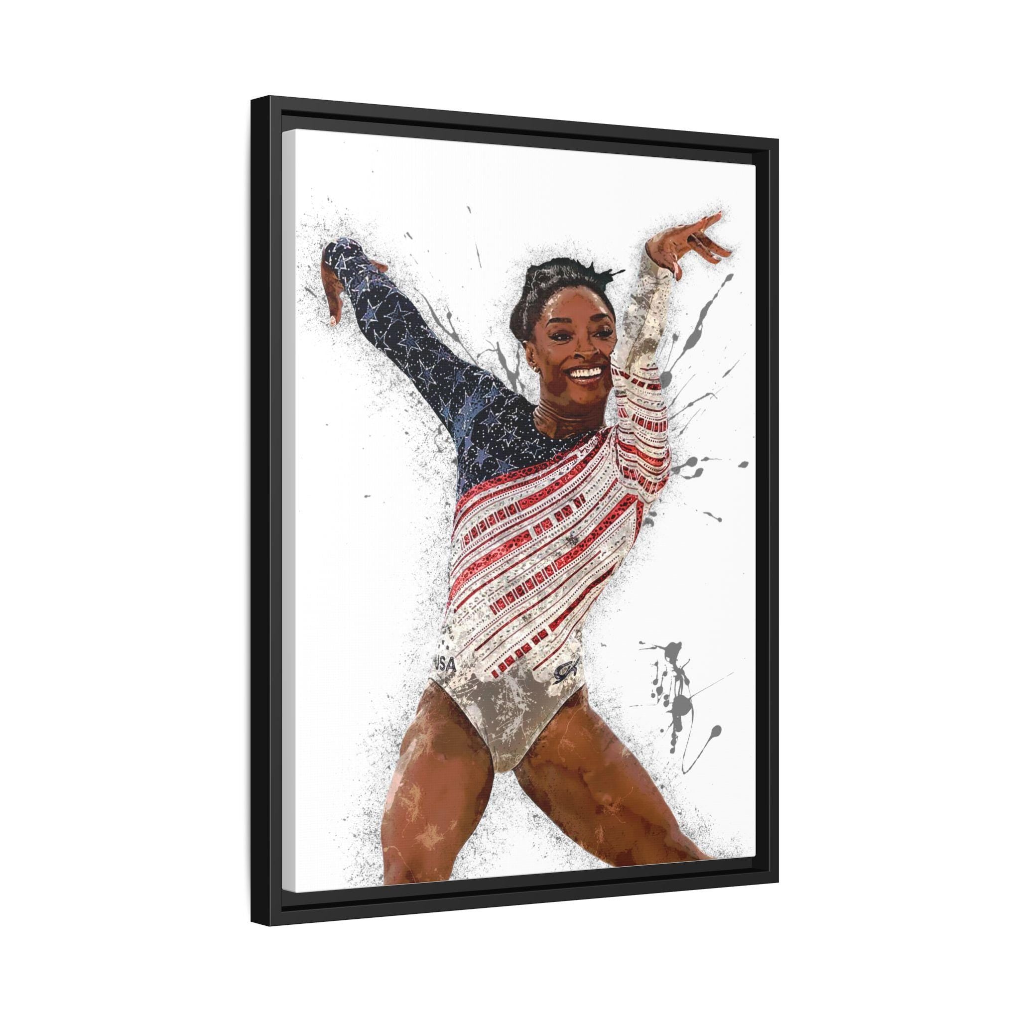 Simone Biles Poster, Gallery Canvas Wrap or Premium Poster, Wall Decor, Man Cave, Kids room, Office