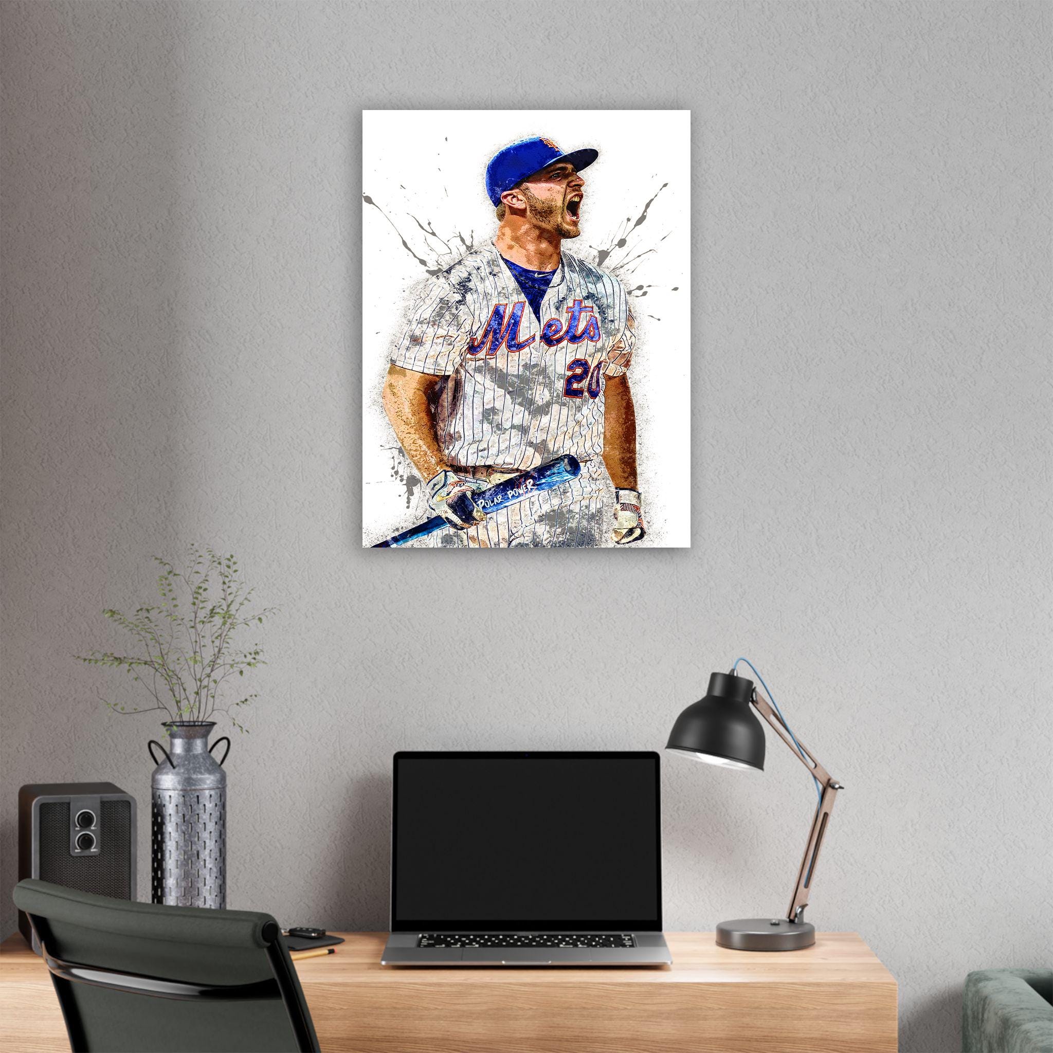 Pete Alonso, NY Mets, Gallery Canvas Wrap or Museum-Quality Poster Print, Fine Art, Wall Decor for Man Cave, Office or Dorm Room