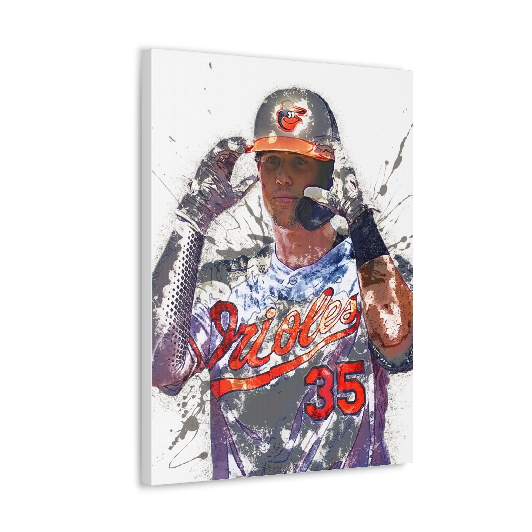 Adley Rutschman, Baltimore Orioles, Canvas Wrap or Museum-Quality Poster, Fine Art, Wall Decor for Man Cave, Kids room, Dorm Room