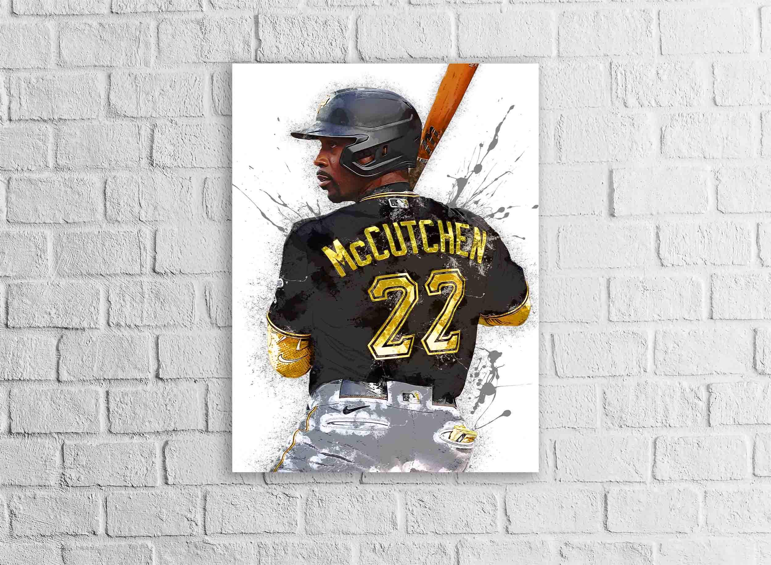 Andrew McCutchen Poster, Pittsburgh Pirates, Gallery Canvas Wrap or Museum-Quality Poster Print, Man Cave, Office, Dorm Room or Kids Room