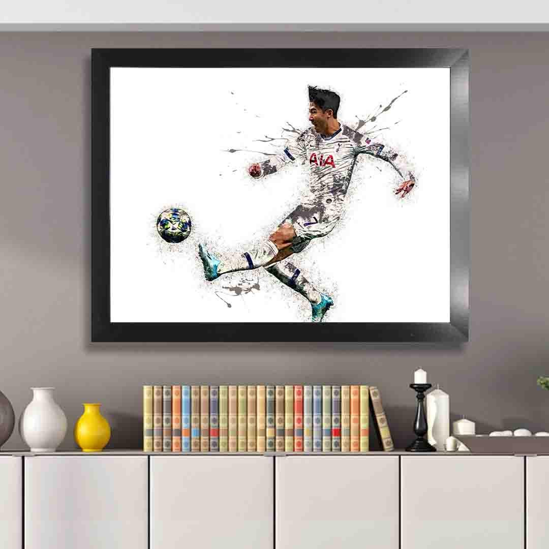 Son Heung-min Poster, Gallery Canvas Wrap or Museum-Quality Poster, Wall Decor, Man Cave, Kids room, Office