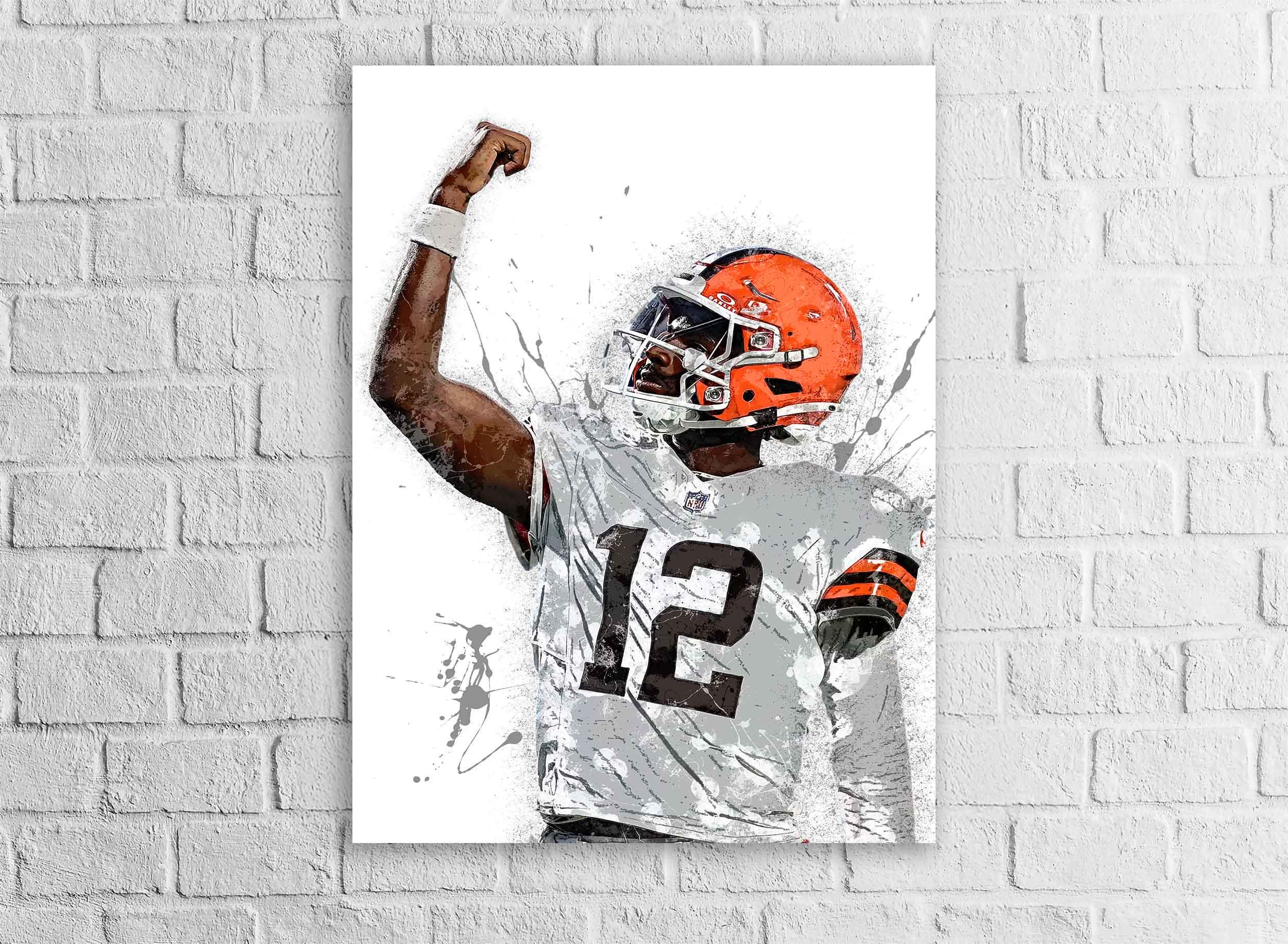 Shedeur Sanders Poster, Cleveland Browns, Gallery Canvas Wrap: Man Cave, Kids room, Office Wall Art