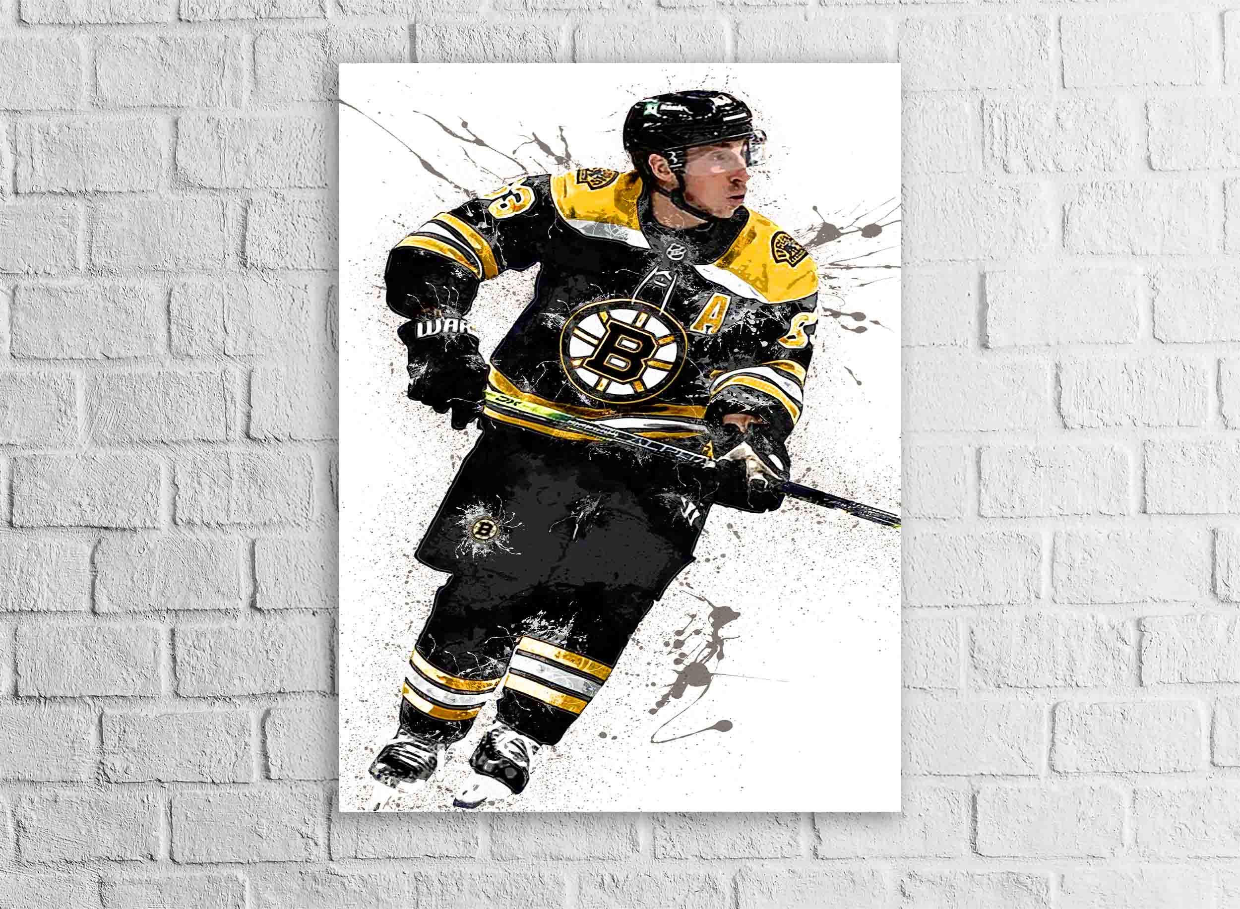 Brad Marchand Poster, Boston Bruins, Gallery Canvas Wrap or Museum-Quality Poster, Man Cave, Kids room, Office