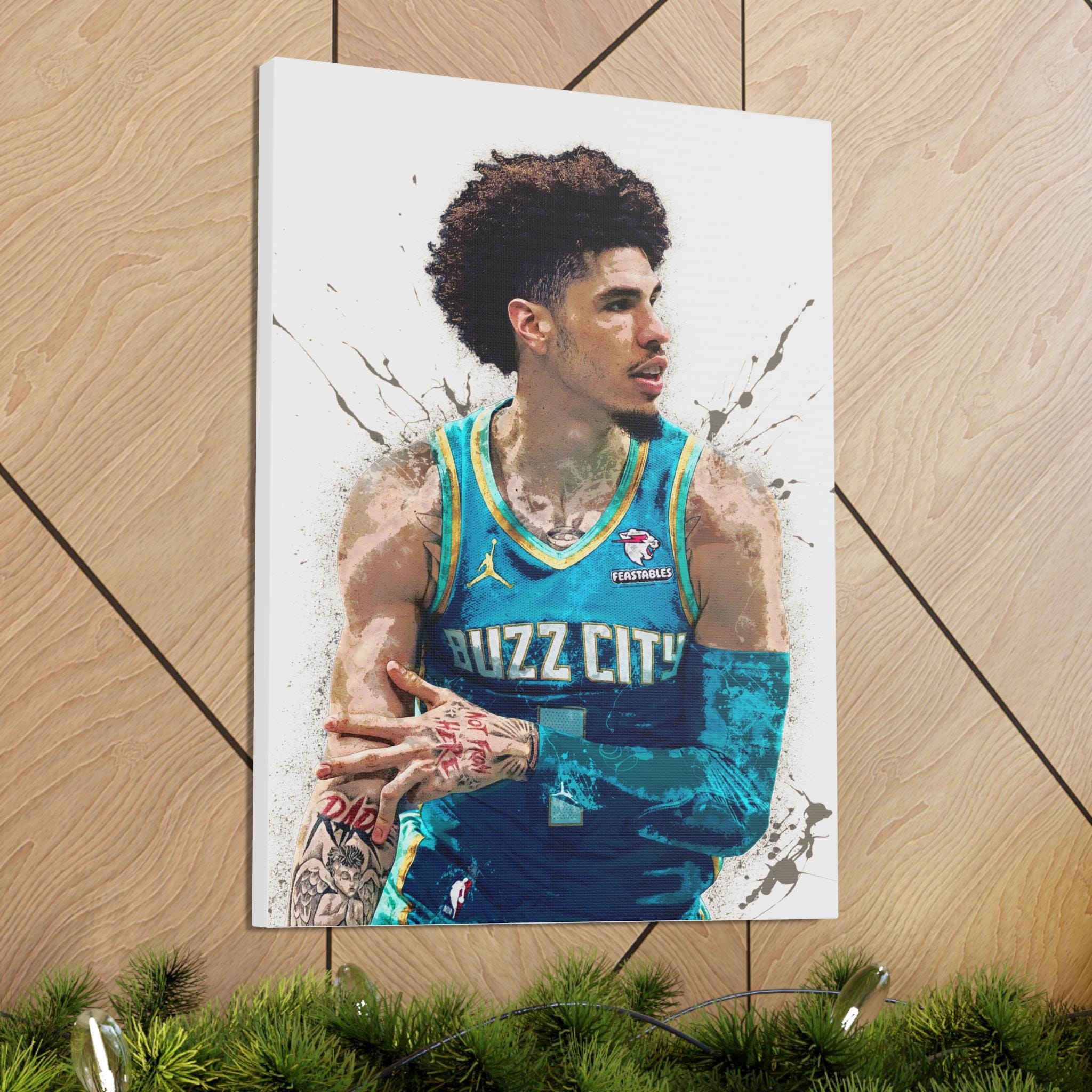 LaMelo Ball Poster, Charlotte Hornets, Gallery Canvas Wrap or Museum-Quality Poster, Fine Art, Man Cave, Kids room, Dorm Room, Office