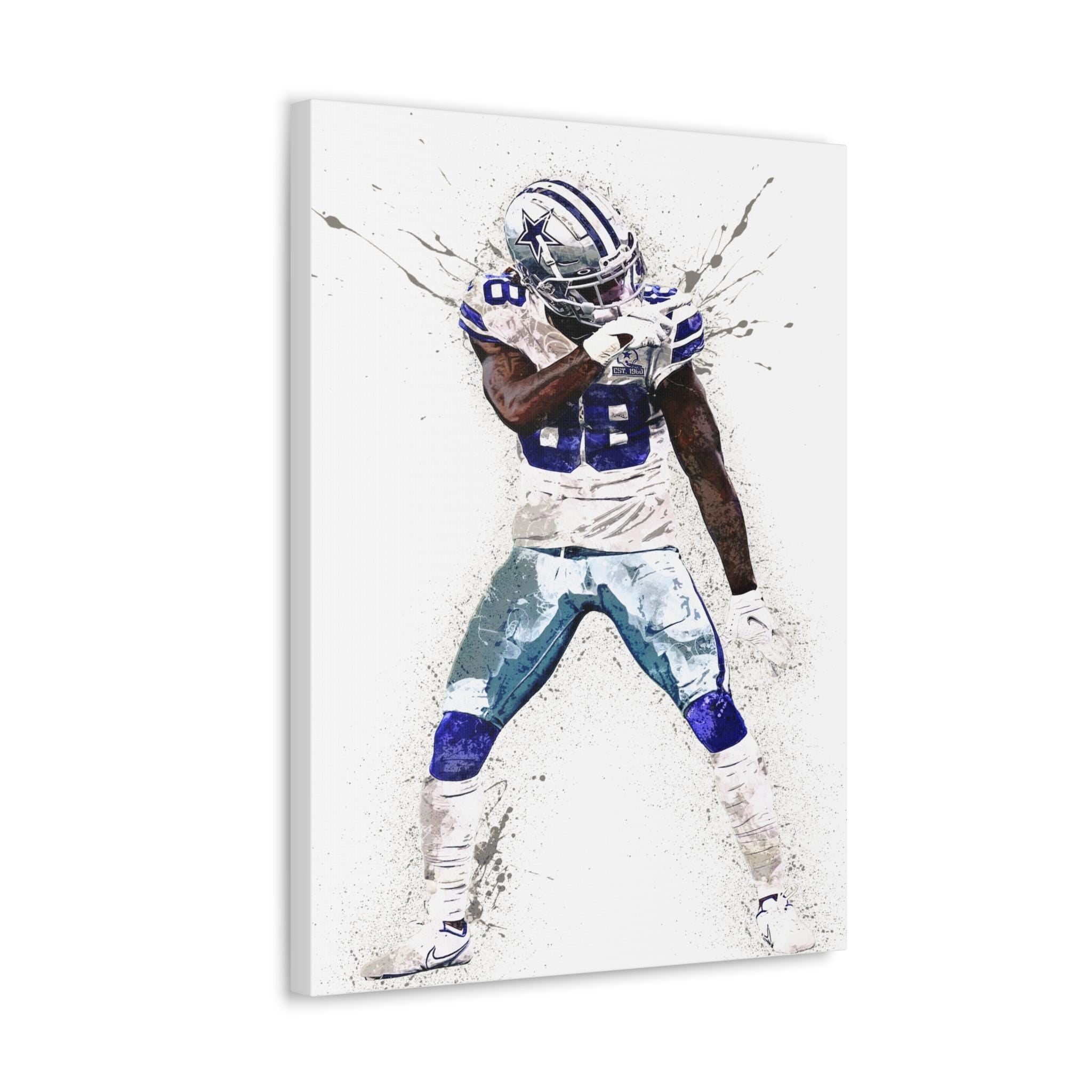 CeeDee Lamb, Celebration, Dallas Cowboys, Gallery Canvas Wrap or Museum-Quality Poster, Fine Art, Man Cave, Kids room, Dorm Room, Office