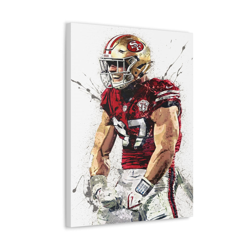 Nick Bosa Poster, San Francisco 49ers, Gallery Canvas Wrap or Premium Poster, Fine Art, Man Cave, Kids room