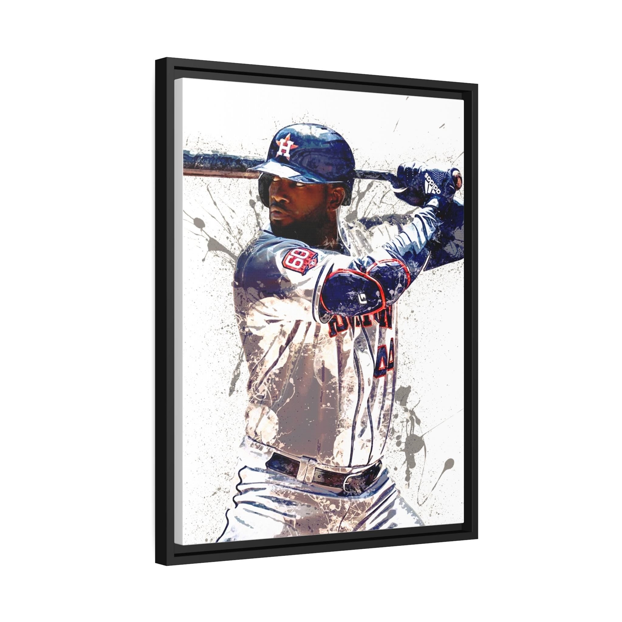 Yordan Álvarez Poster, Houston Astros, Gallery Canvas Wrap or Museum-Quality Poster Print, Fine Art, Man Cave, Office or Kids Room