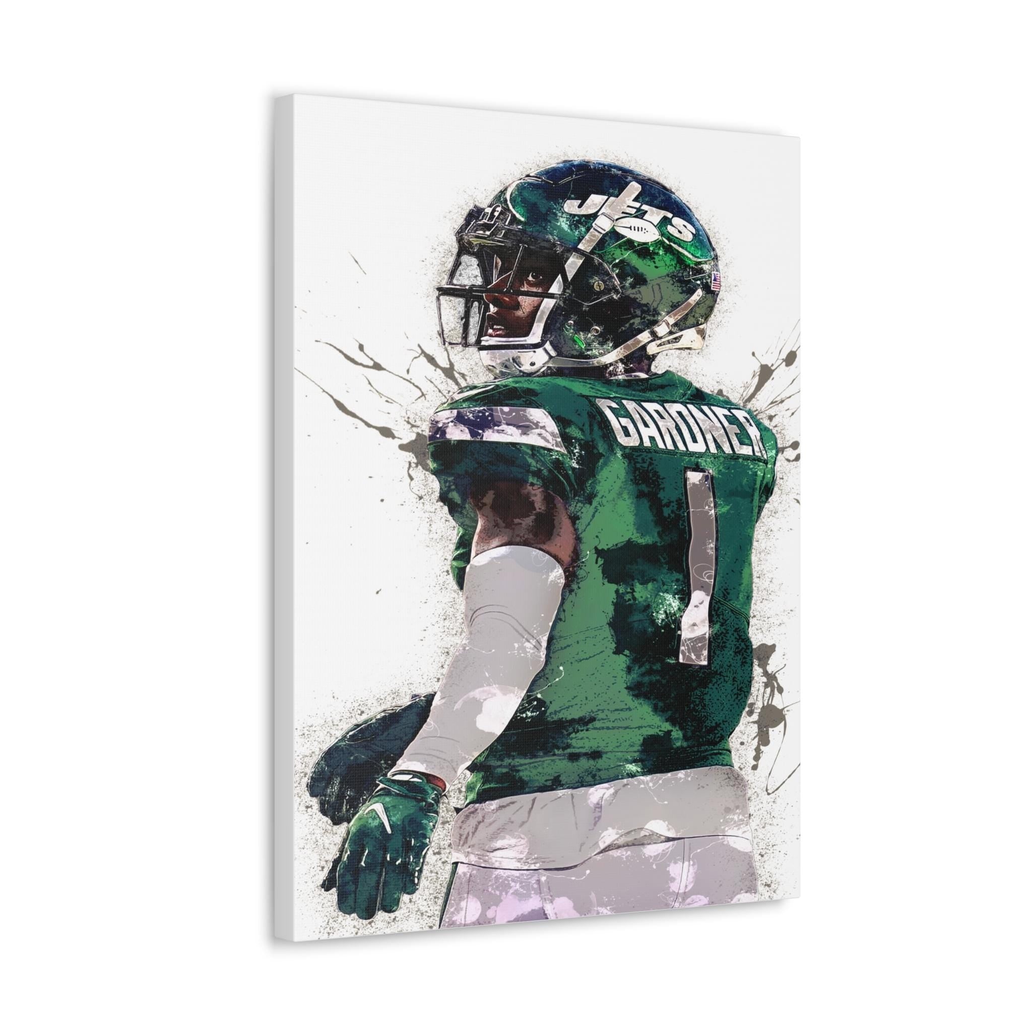 Sauce Gardner NY Jets Poster: Fine Art Canvas Wrap
