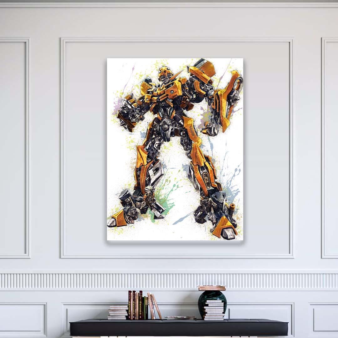 Bumblebee Poster, Transformers, Gallery Canvas Wrap or Museum-Quality Poster Print, Fine Art, Man Cave, Office or Dorm Room