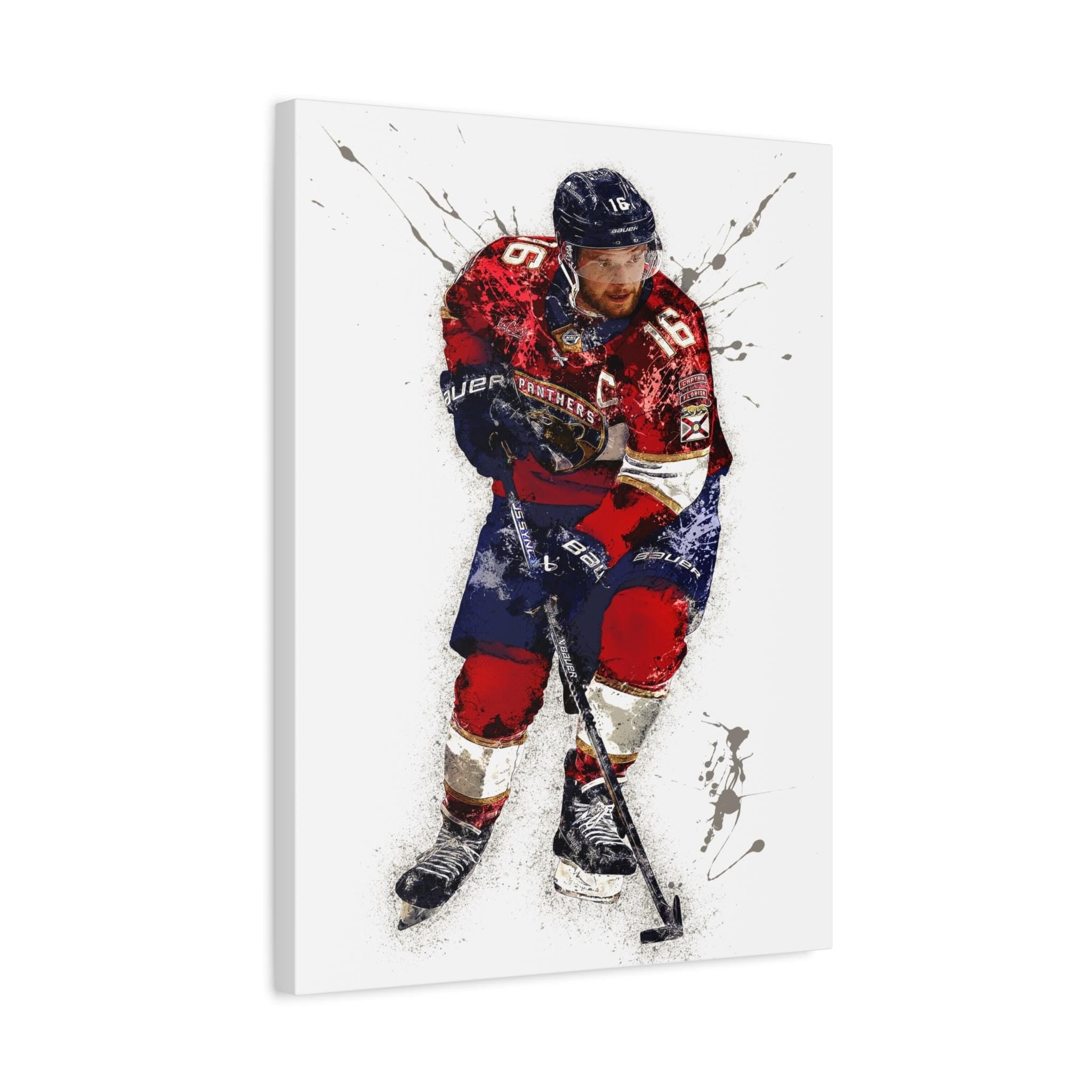 Aleksander Barkov Poster, Florida Panthers, Gallery Canvas Wrap or Museum-Quality Poster Print, Wall Decor for Man Cave, Office or Kids Room