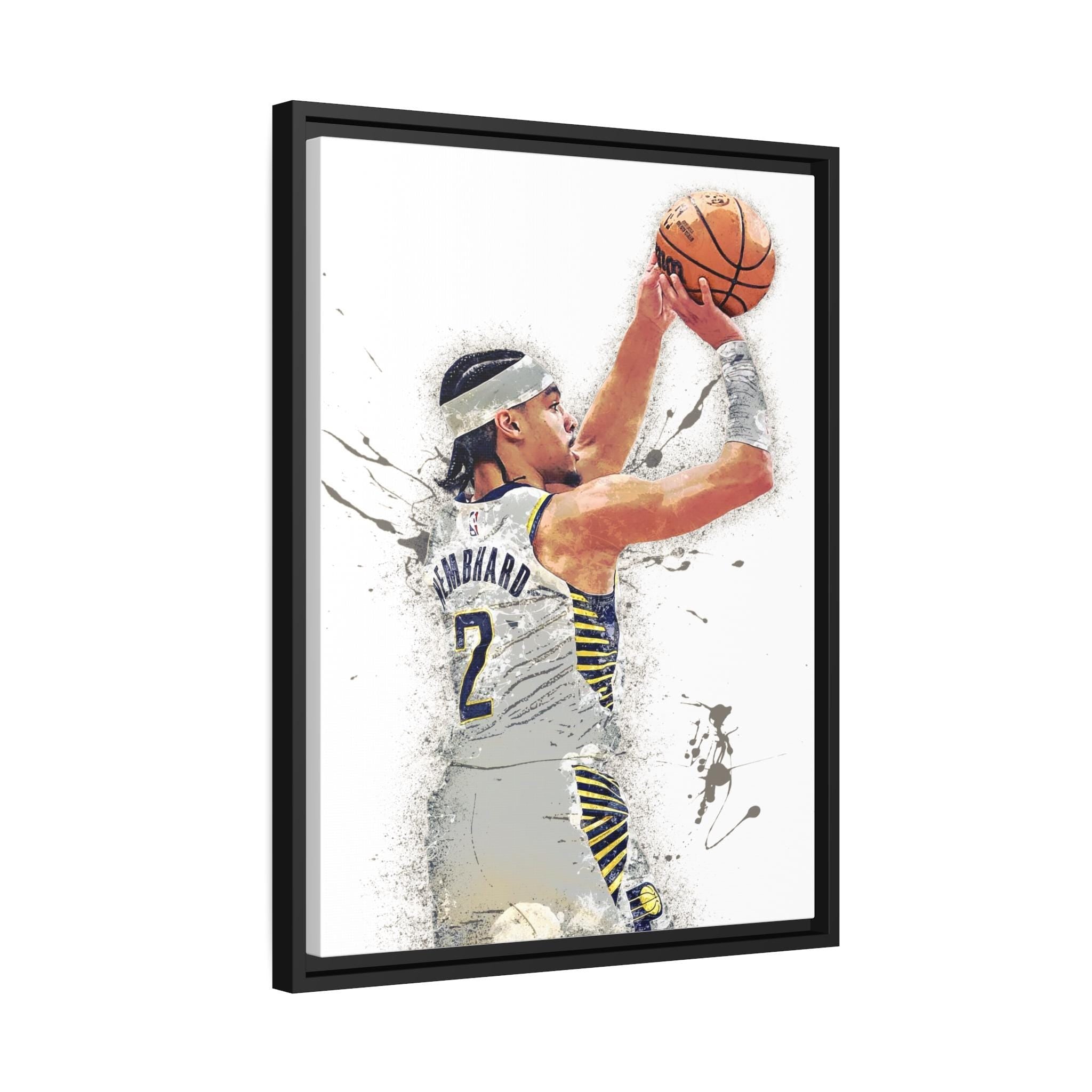 Andrew Nembhard Poster, Indiana Pacers, Gallery Canvas Wrap or Museum-Quality Poster, Fine Art, Man Cave, Kids room, Dorm Room