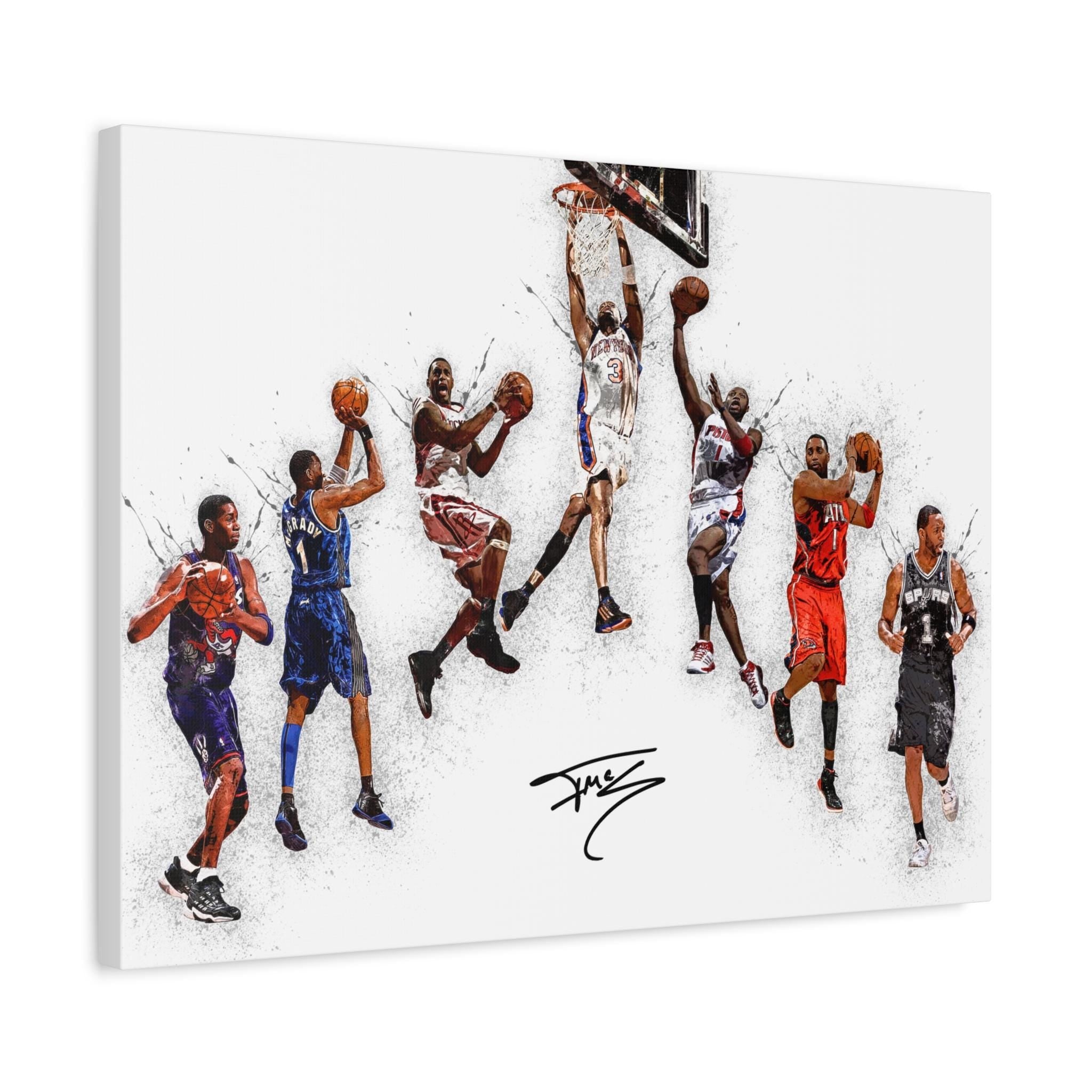 Tracy McGrady Poster, Through the Years Series, Gallery Canvas Wrap or Premium Poster, Man Cave, Kids room, Dorm Room
